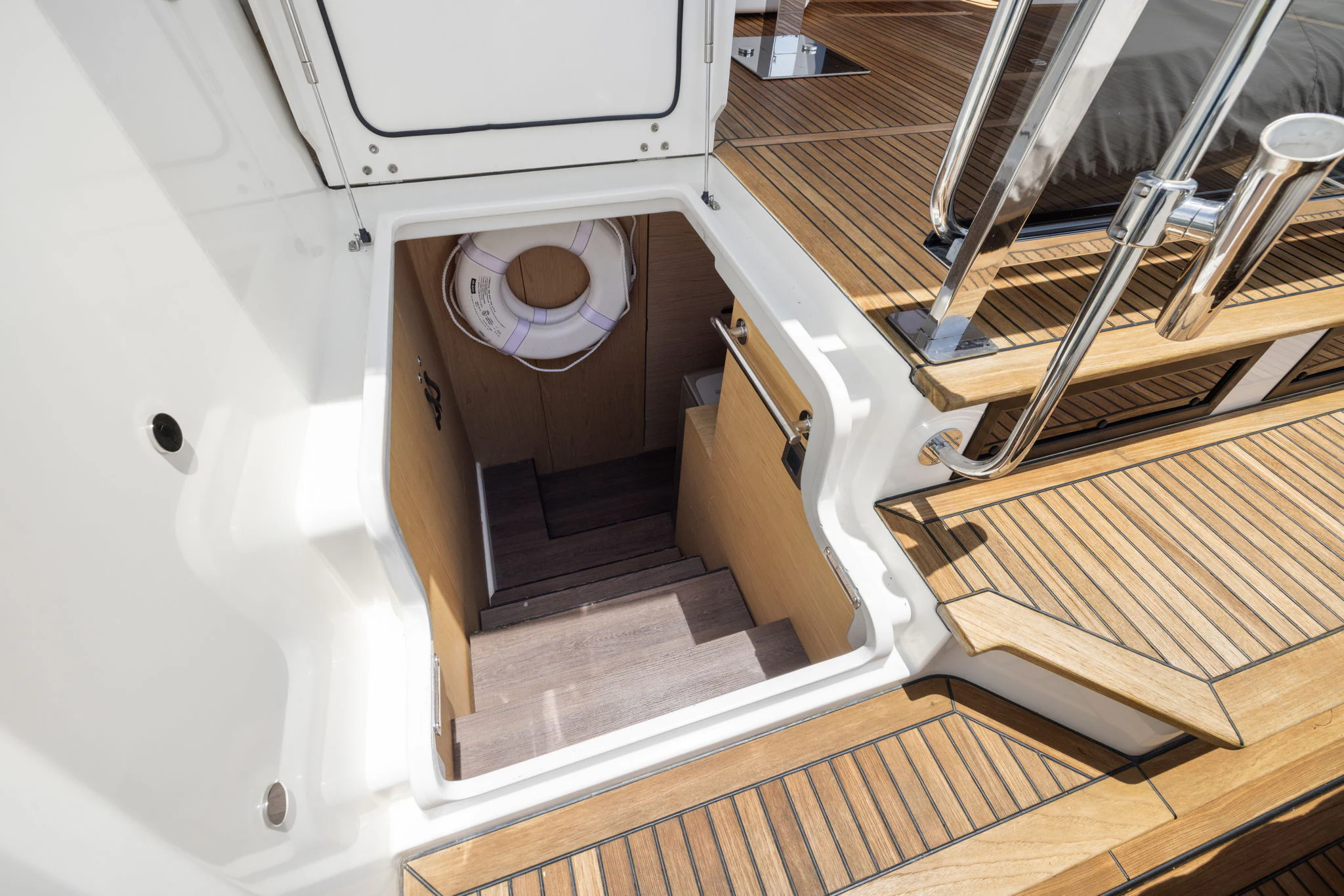 a toilet in a room aboard ABIDE AWHILE Yacht for Sale