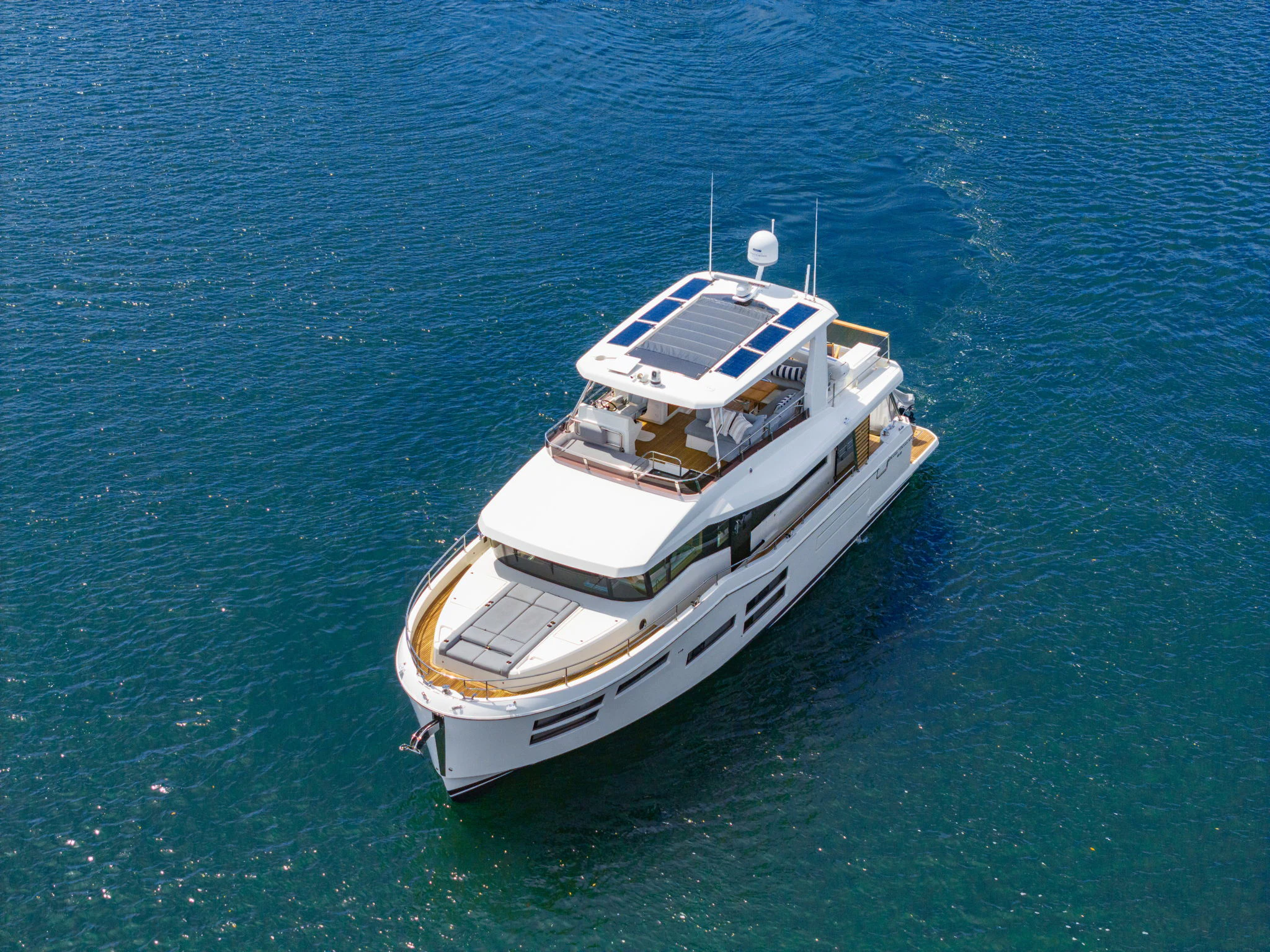 a boat in the water aboard ABIDE AWHILE Yacht for Sale