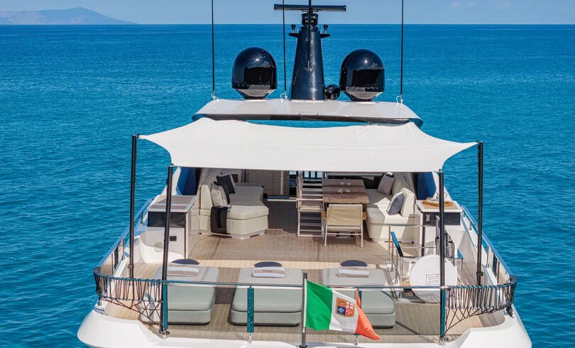 a boat on the water aboard TRILOGY Yacht for Charter