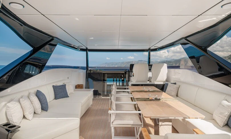 inside of a yacht aboard TRILOGY Yacht for Charter