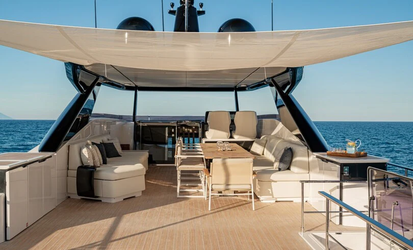 a boat on the water aboard TRILOGY Yacht for Charter
