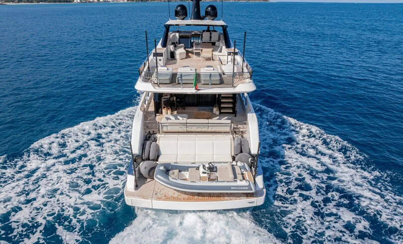 a boat on the water aboard TRILOGY Yacht for Charter