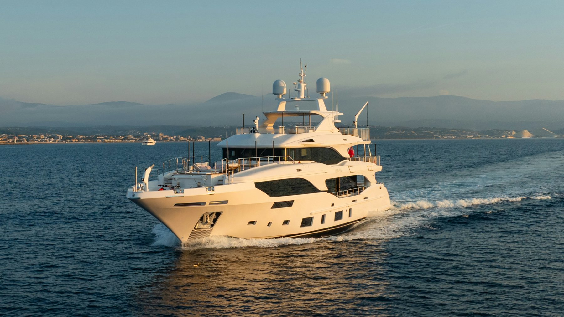 a boat on the water aboard BELLA VITA Yacht for Sale