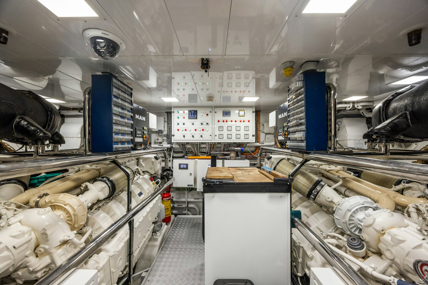 a room with machinery and equipment aboard BELLA VITA Yacht for Sale