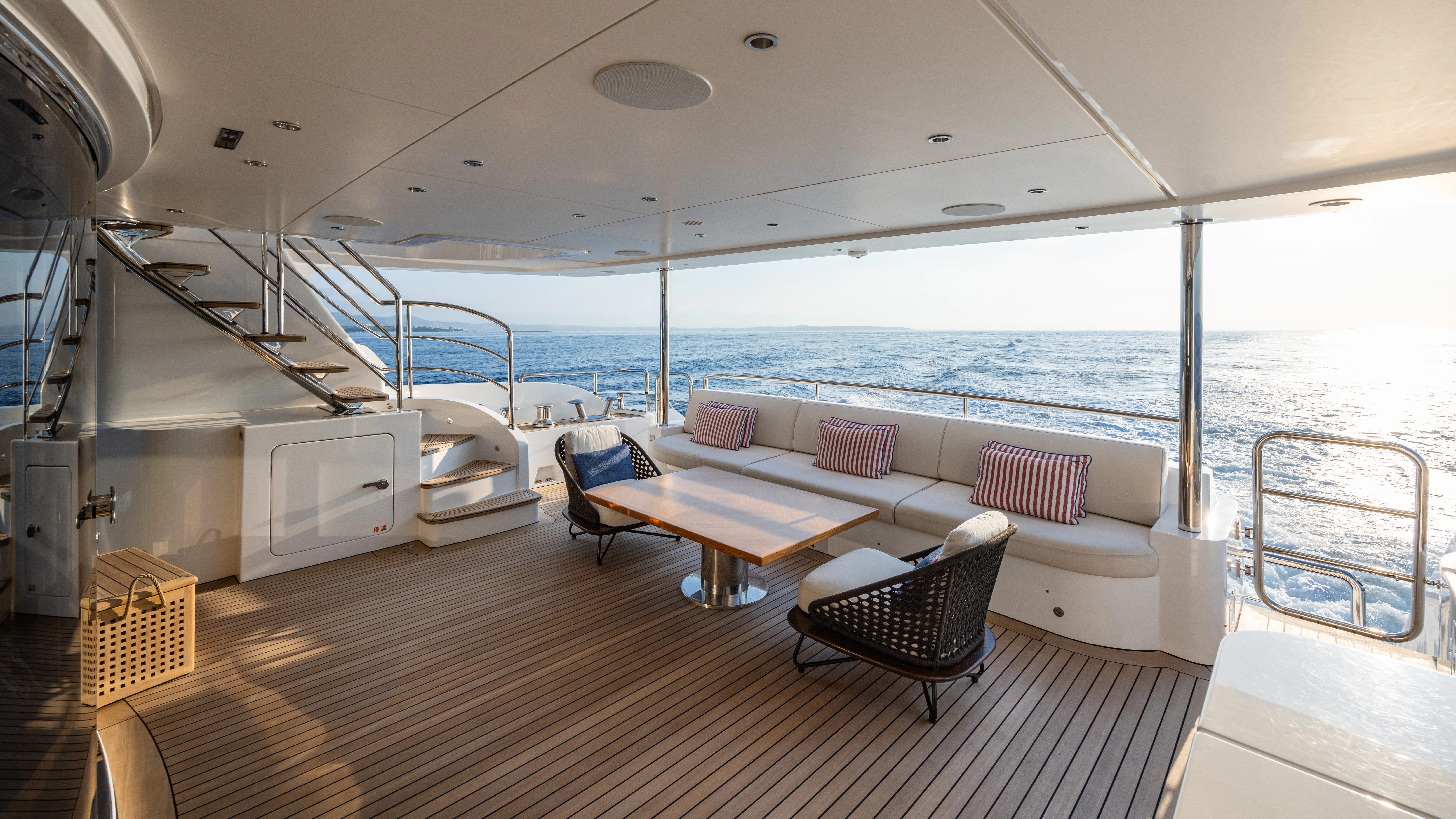 a boat on the water aboard TRAMONTO Yacht for Charter