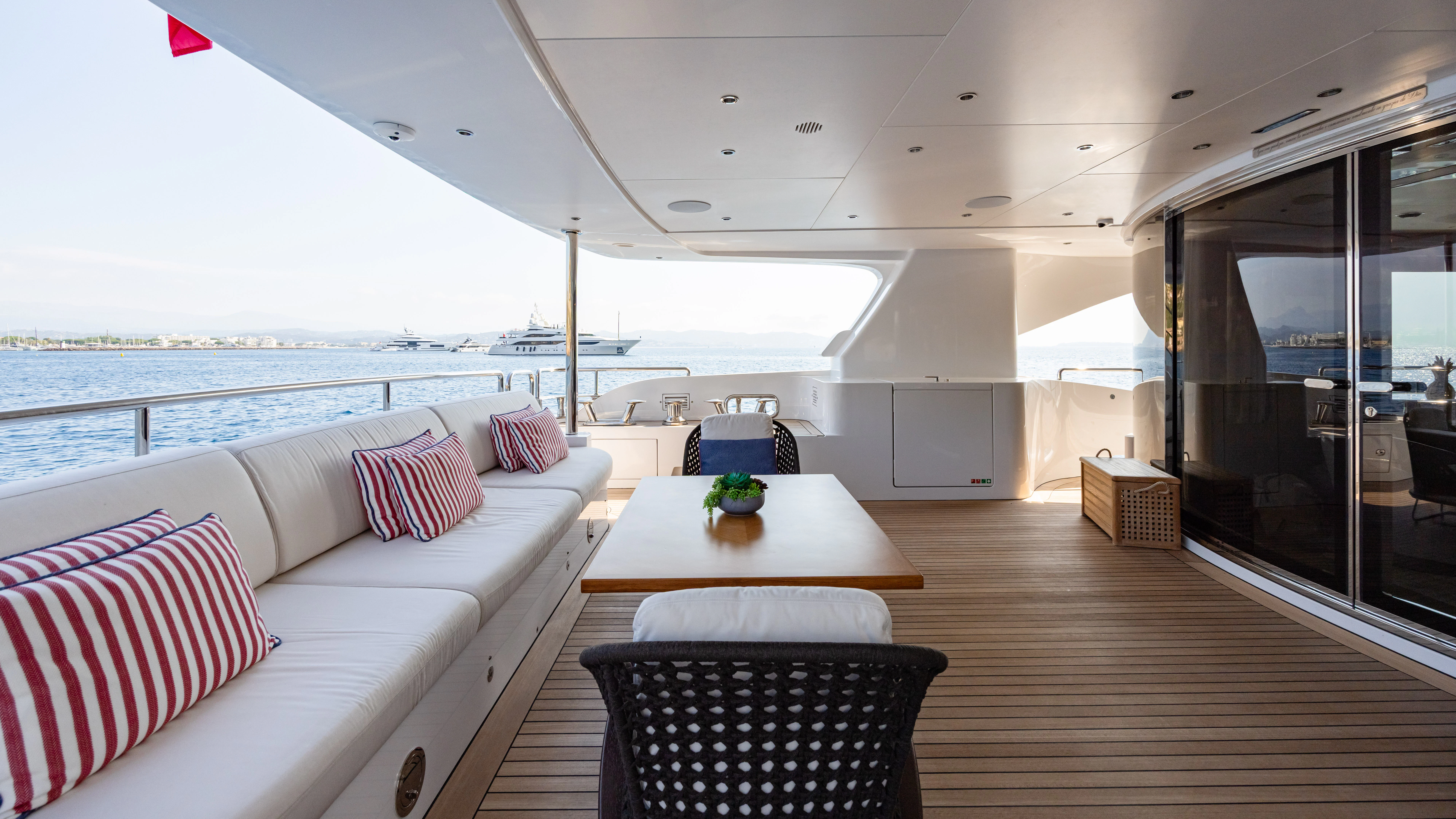 a boat on the water aboard TRAMONTO Yacht for Charter