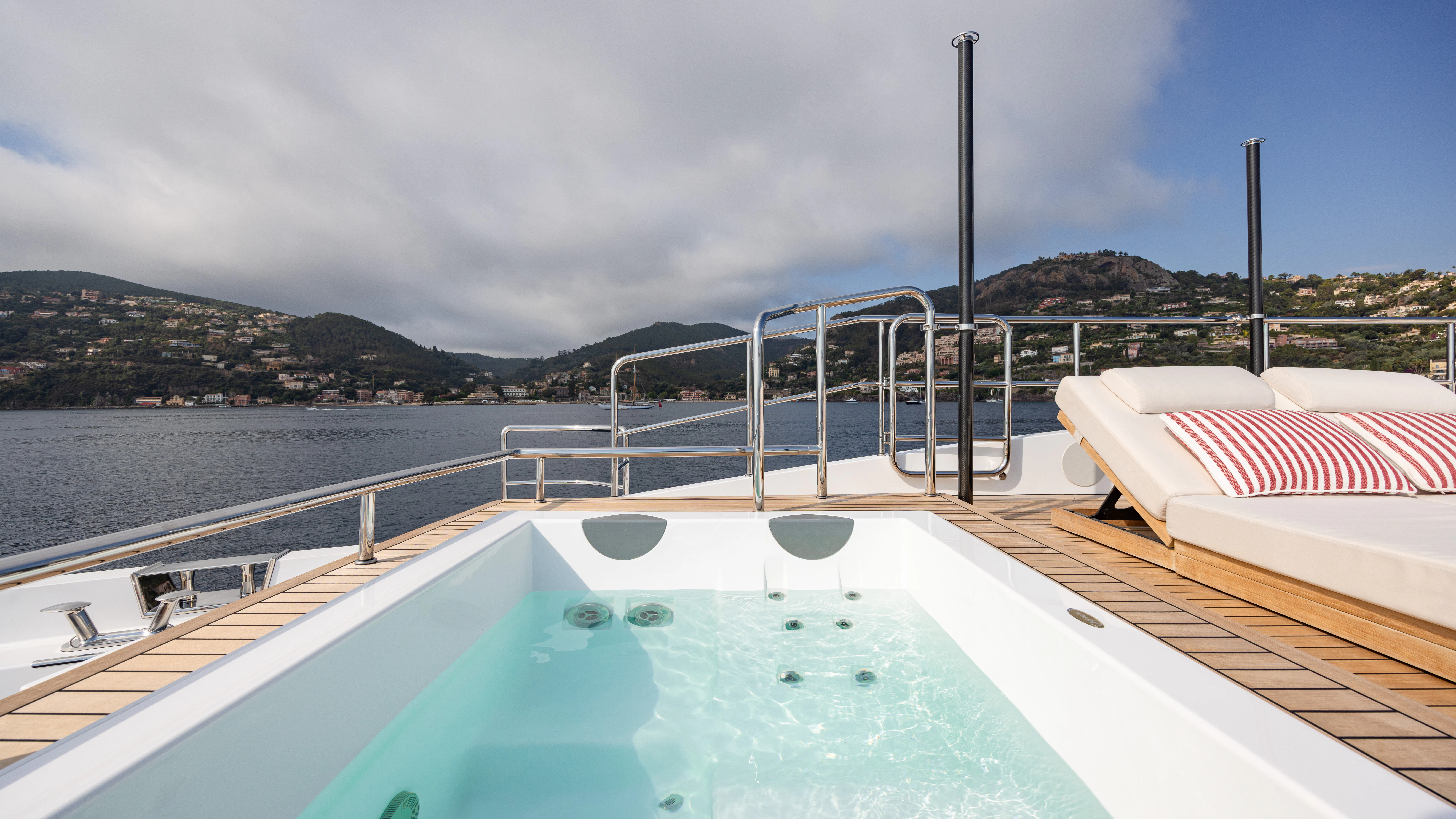 a boat on the water aboard TRAMONTO Yacht for Charter