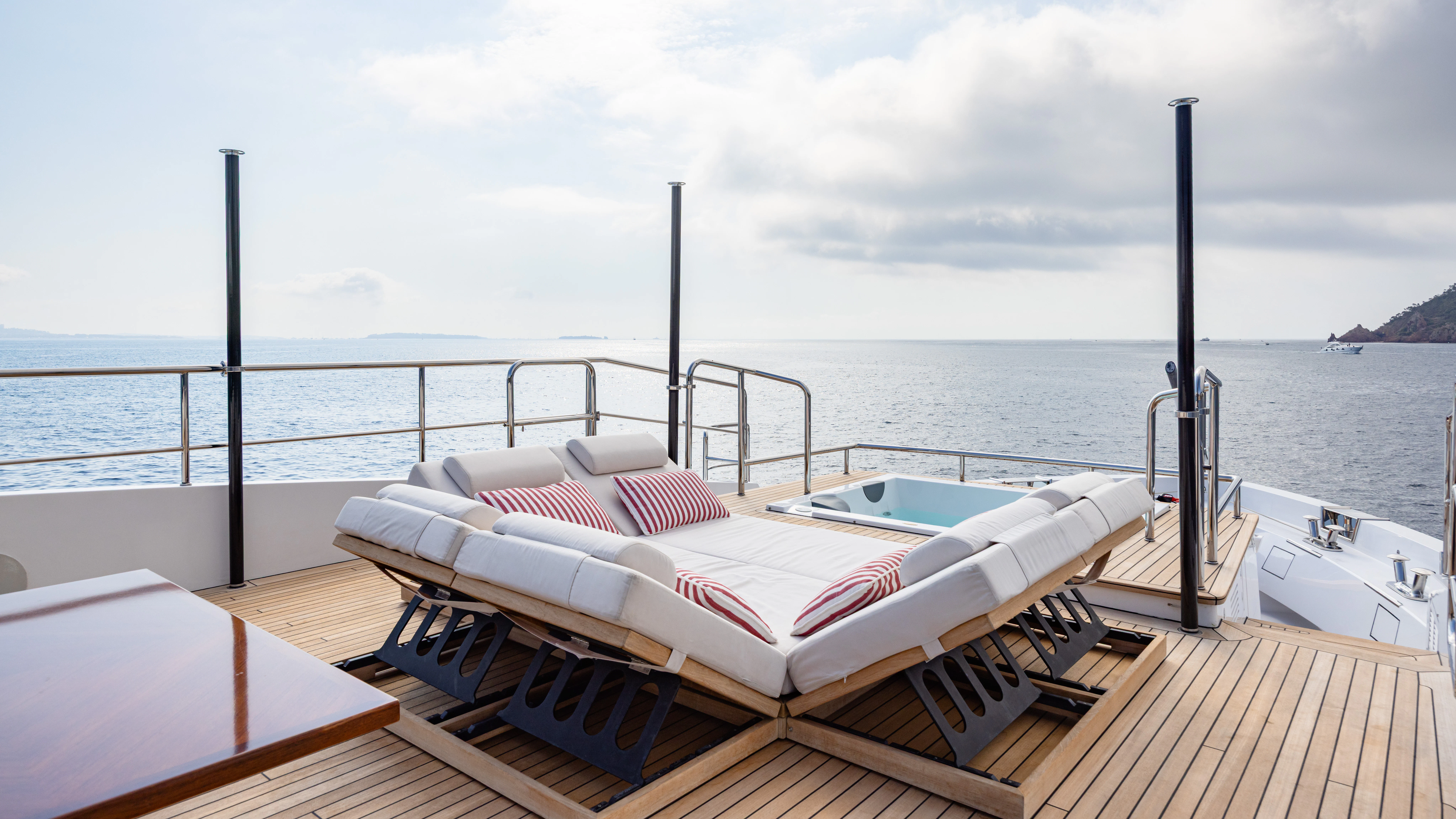 a boat on the water aboard TRAMONTO Yacht for Charter