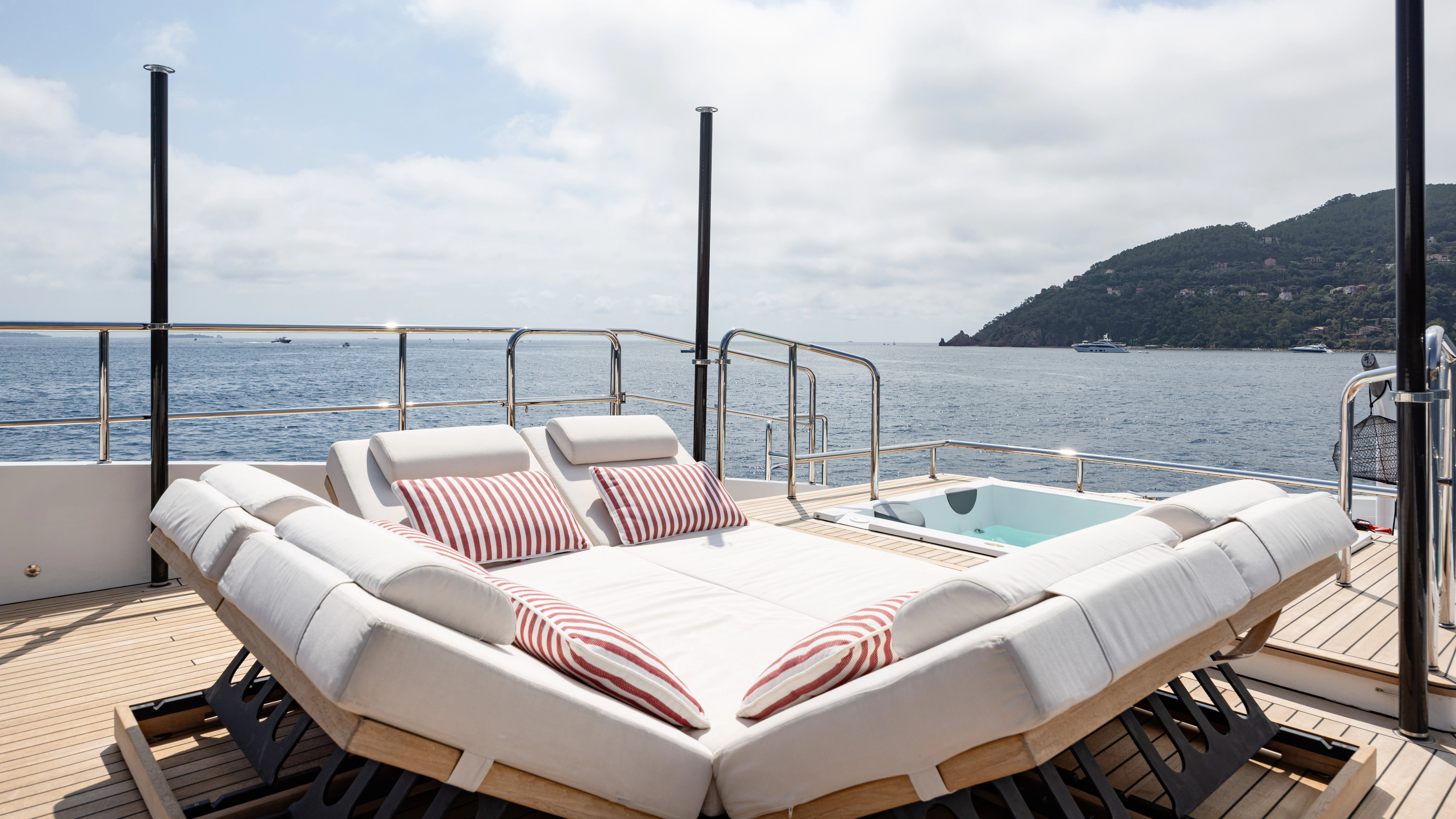 a boat on the water aboard TRAMONTO Yacht for Charter