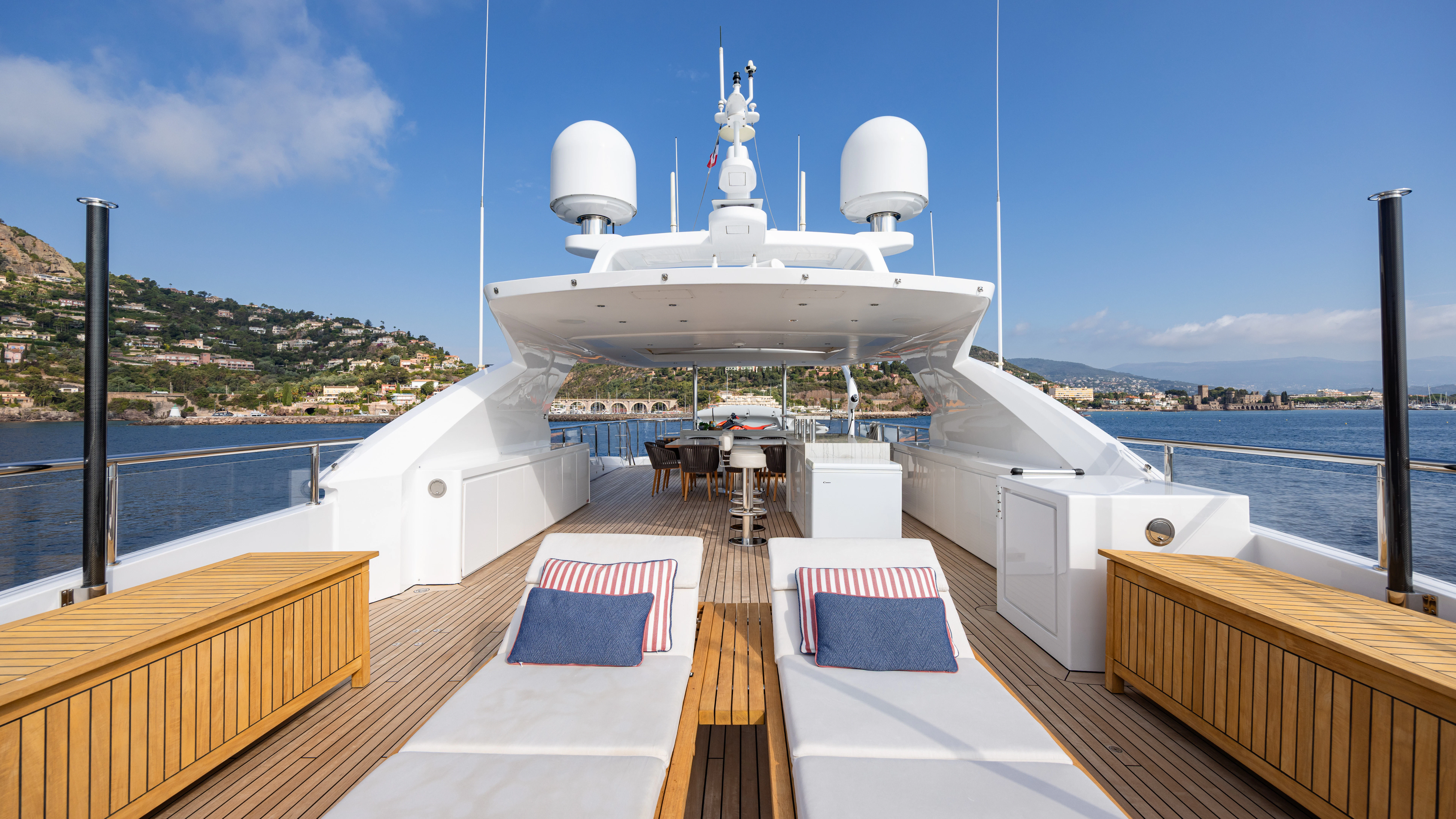 a boat on the water aboard TRAMONTO Yacht for Charter