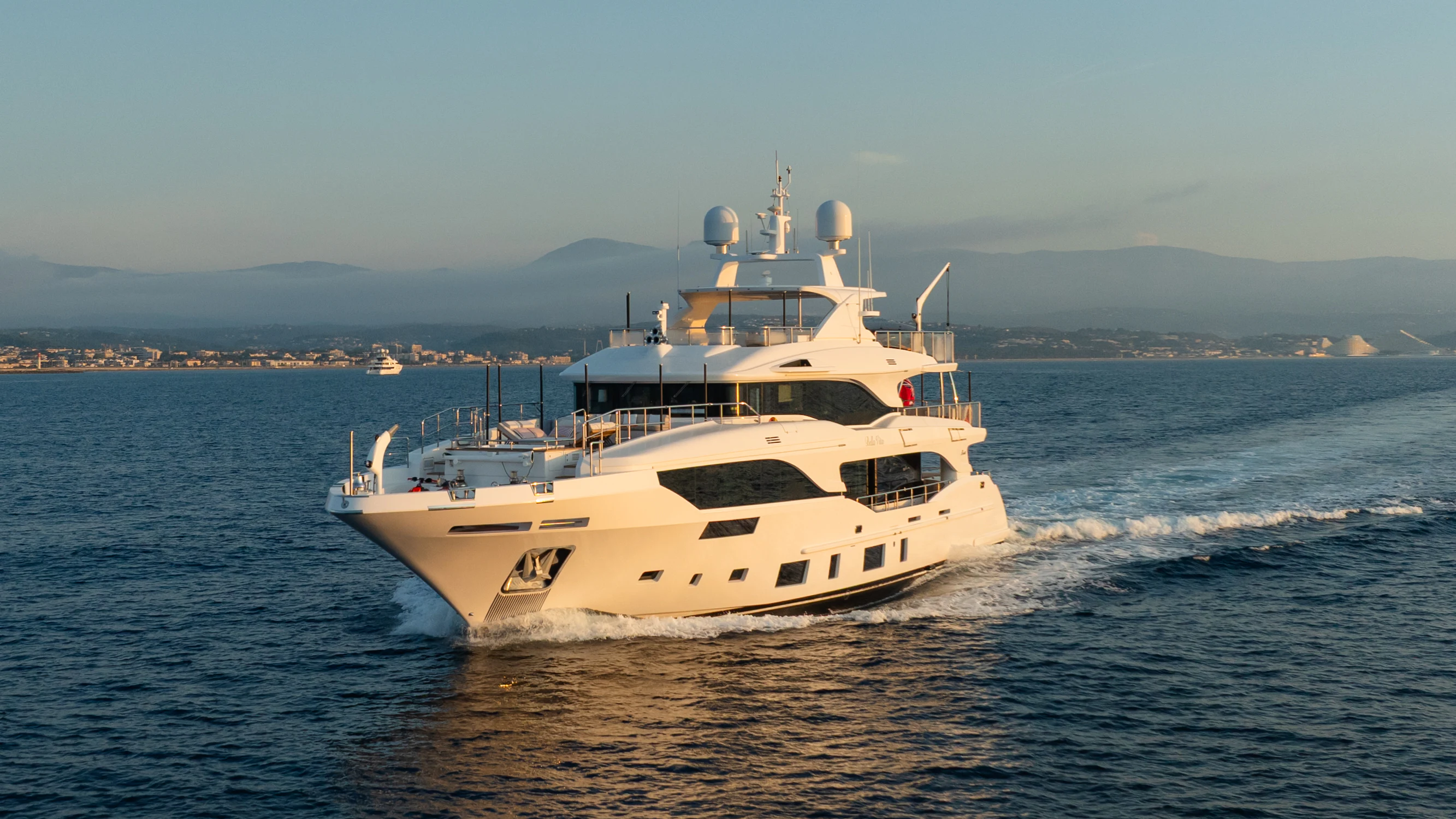 a boat on the water aboard TRAMONTO Yacht for Charter