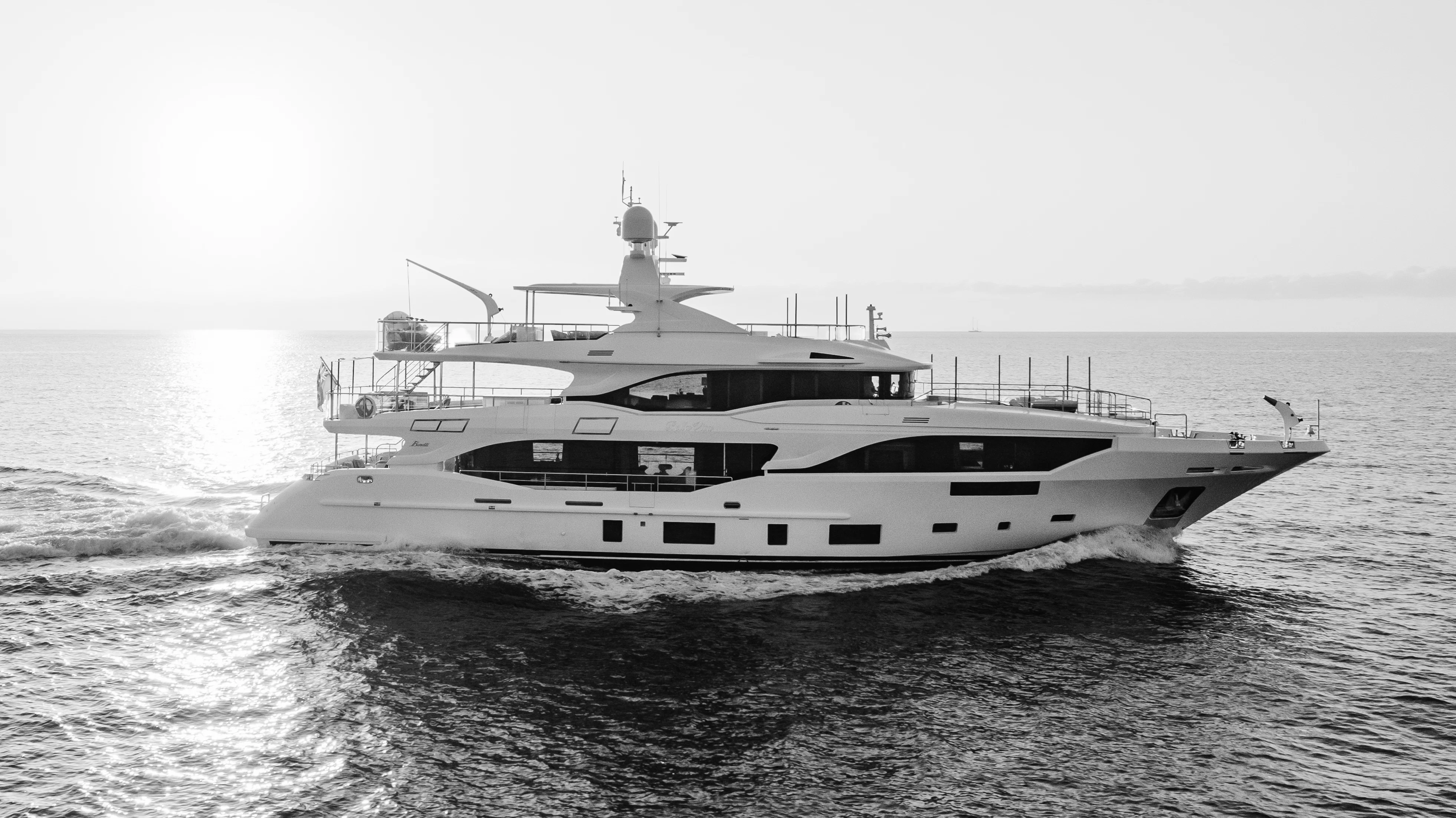 a boat in the water aboard TRAMONTO Yacht for Charter