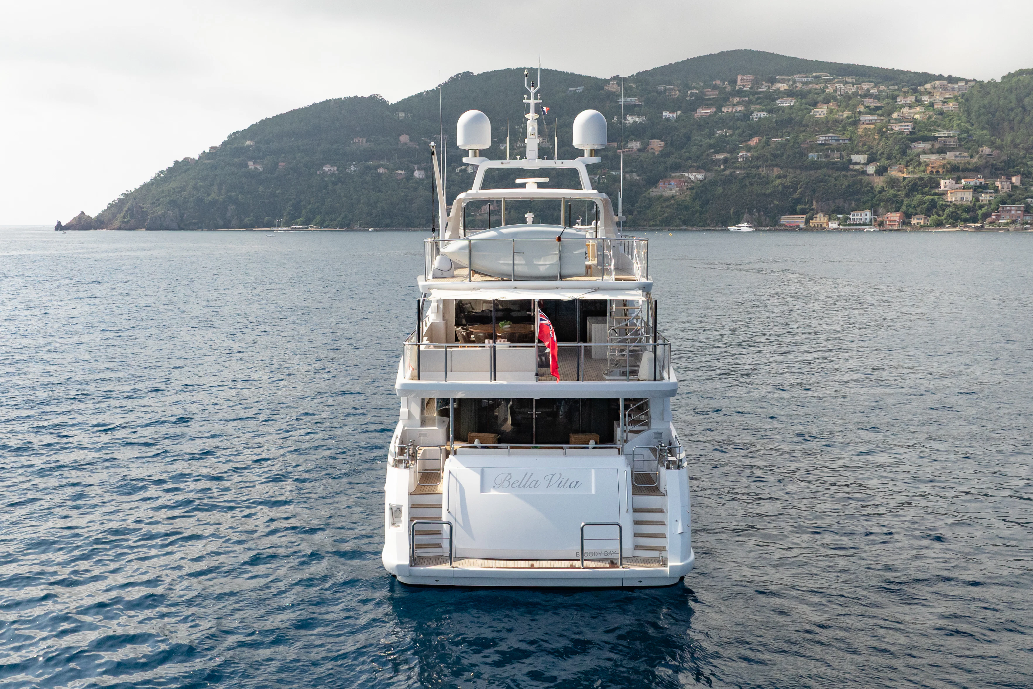 a boat in the water aboard TRAMONTO Yacht for Charter