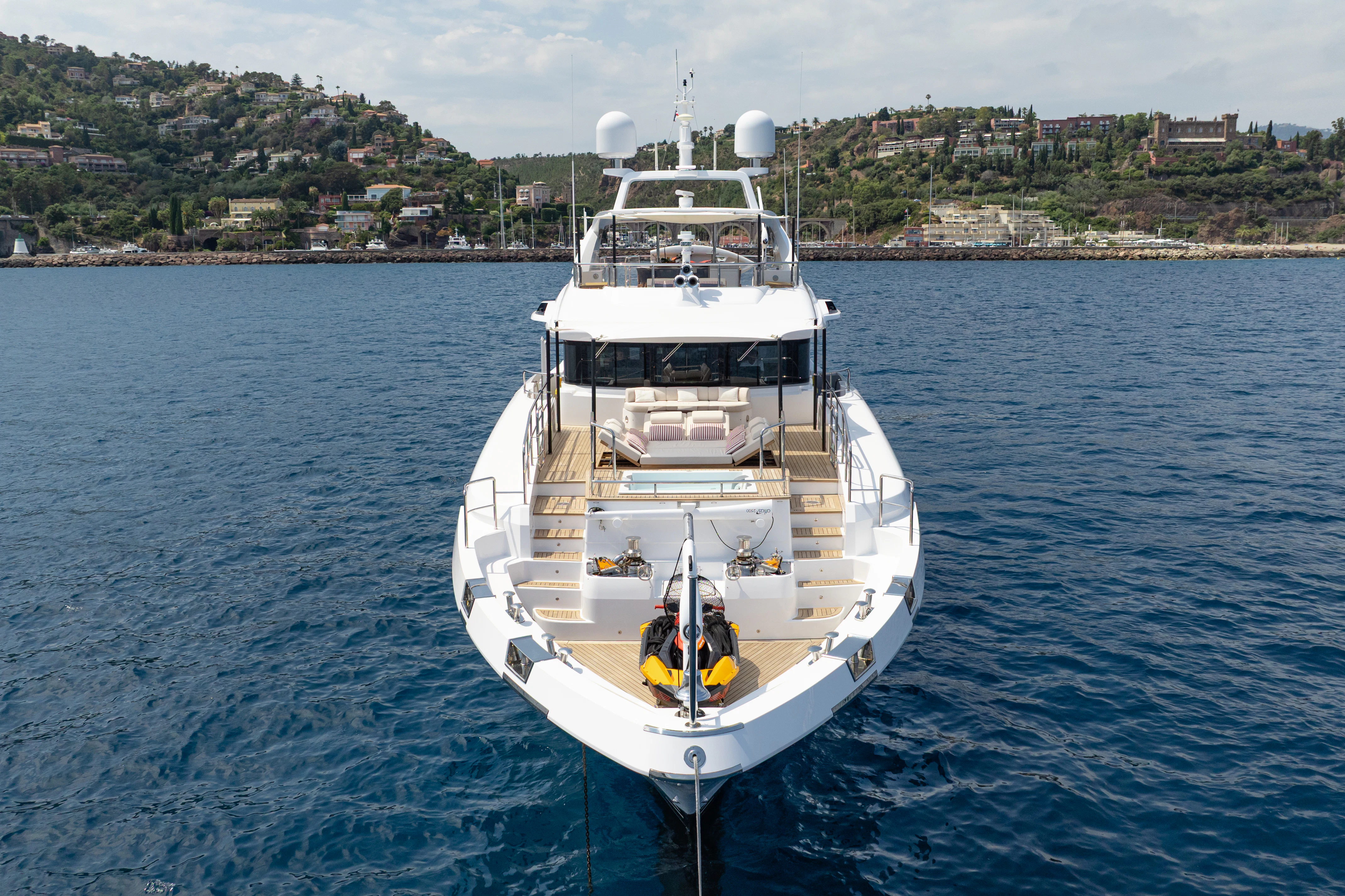 a boat on the water aboard TRAMONTO Yacht for Charter