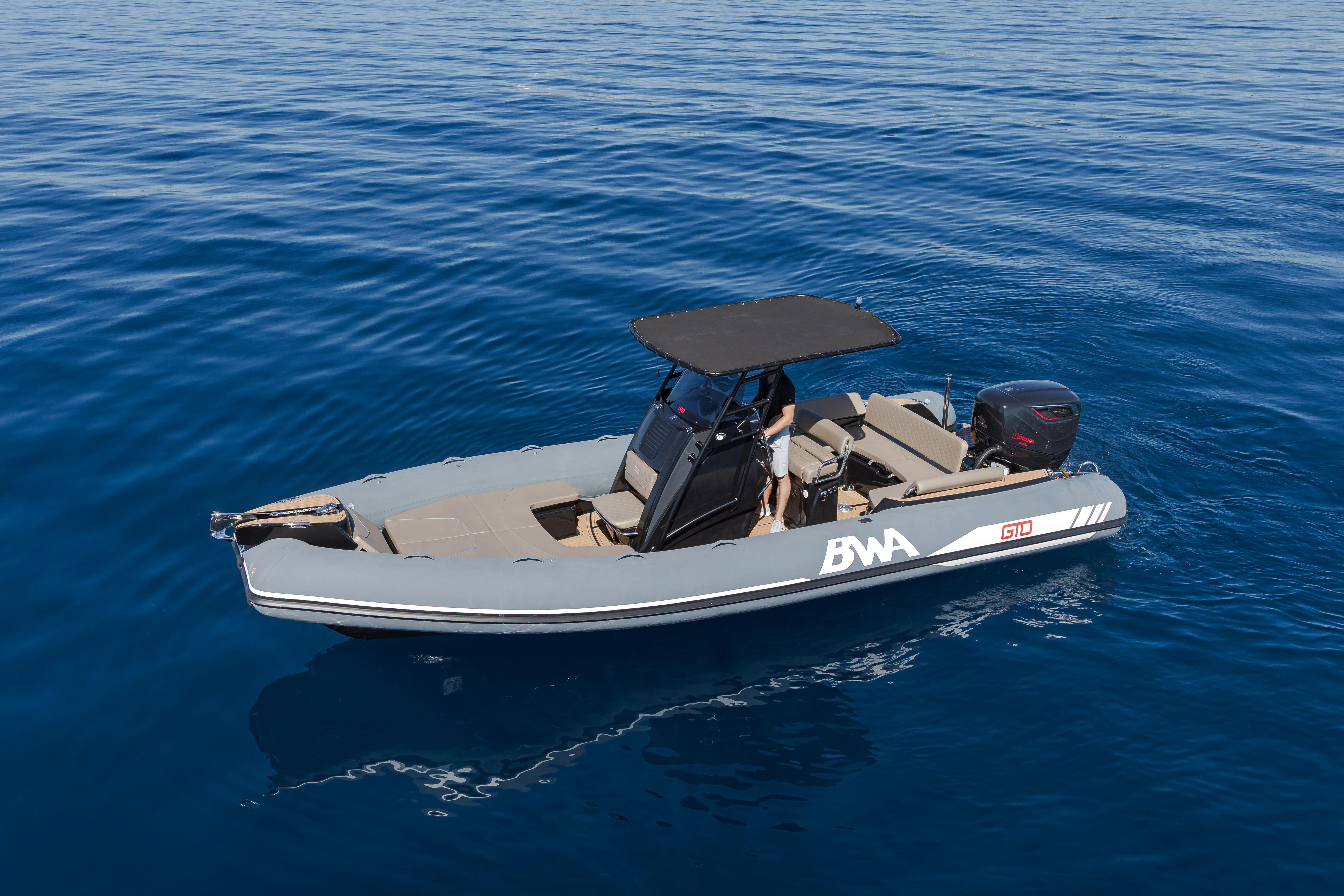 a boat on the water aboard TRAMONTO Yacht for Charter