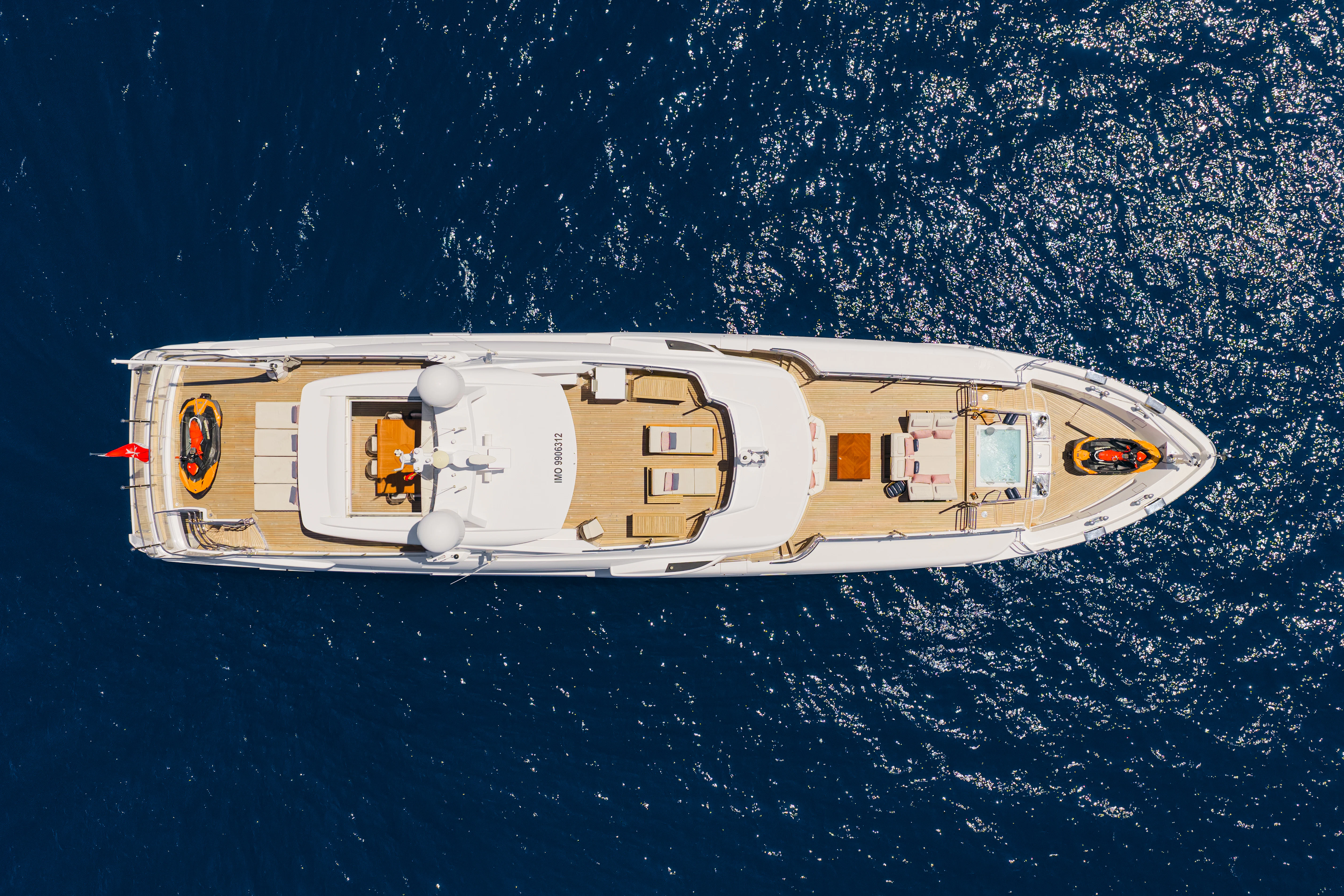a space ship in space aboard TRAMONTO Yacht for Charter