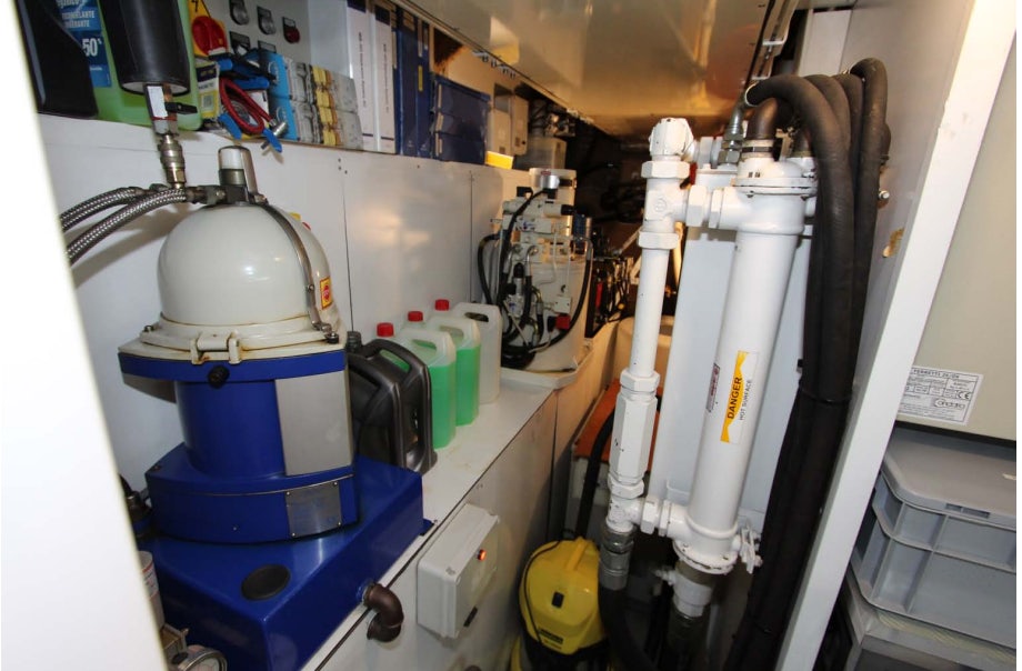 a machine in a room aboard ALL WE NEED FOR TODAY Yacht for Sale