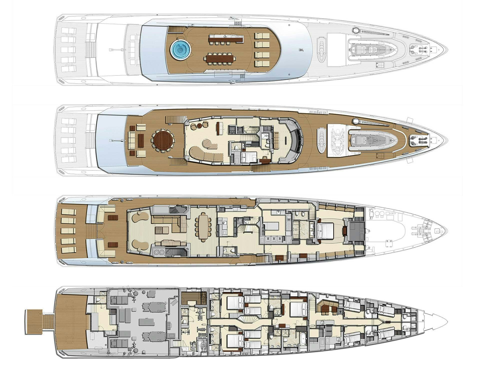 diagram, engineering drawing aboard ELA Yacht for Sale