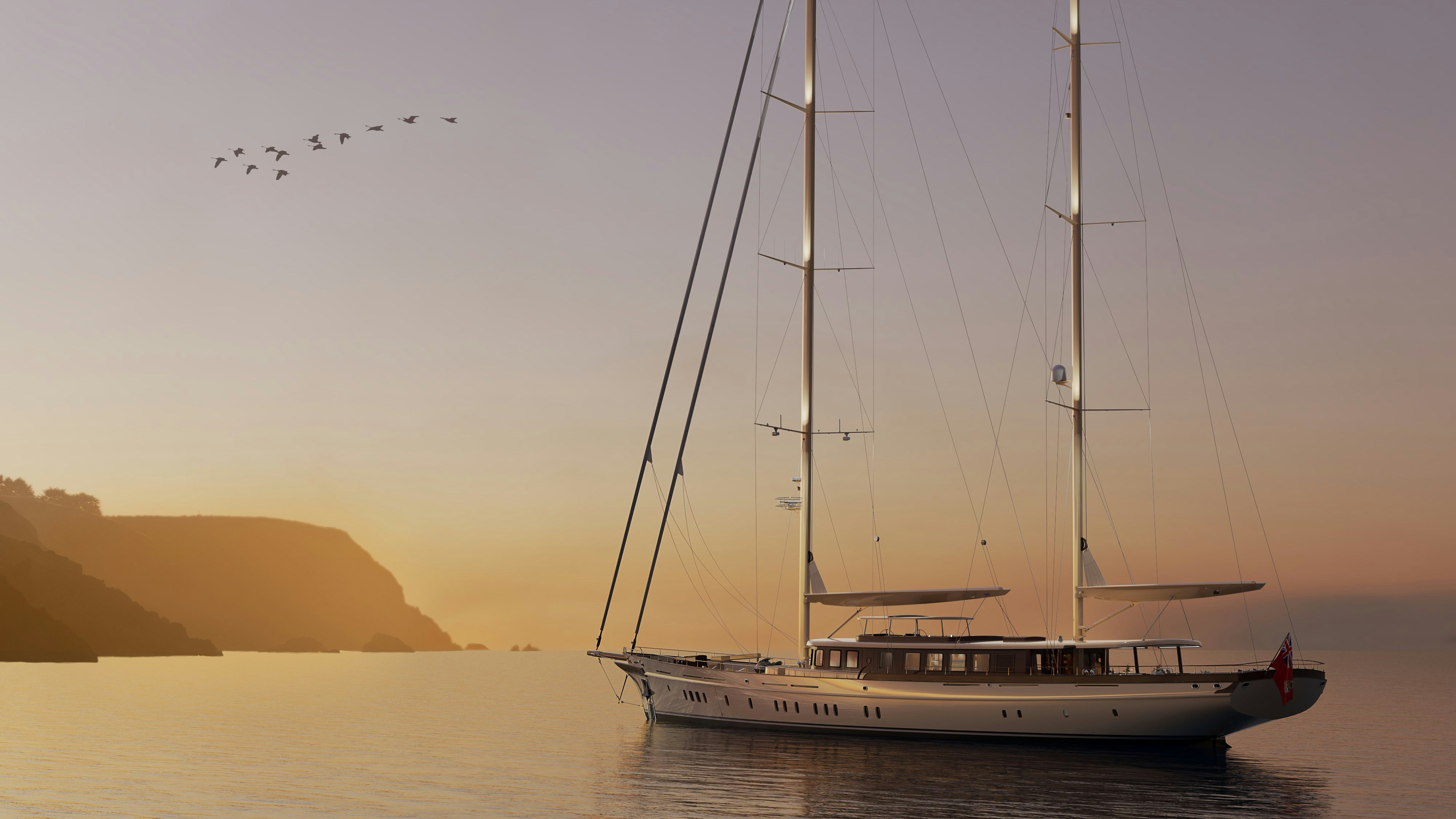 a sailboat in the water aboard SIMENA Yacht for Sale
