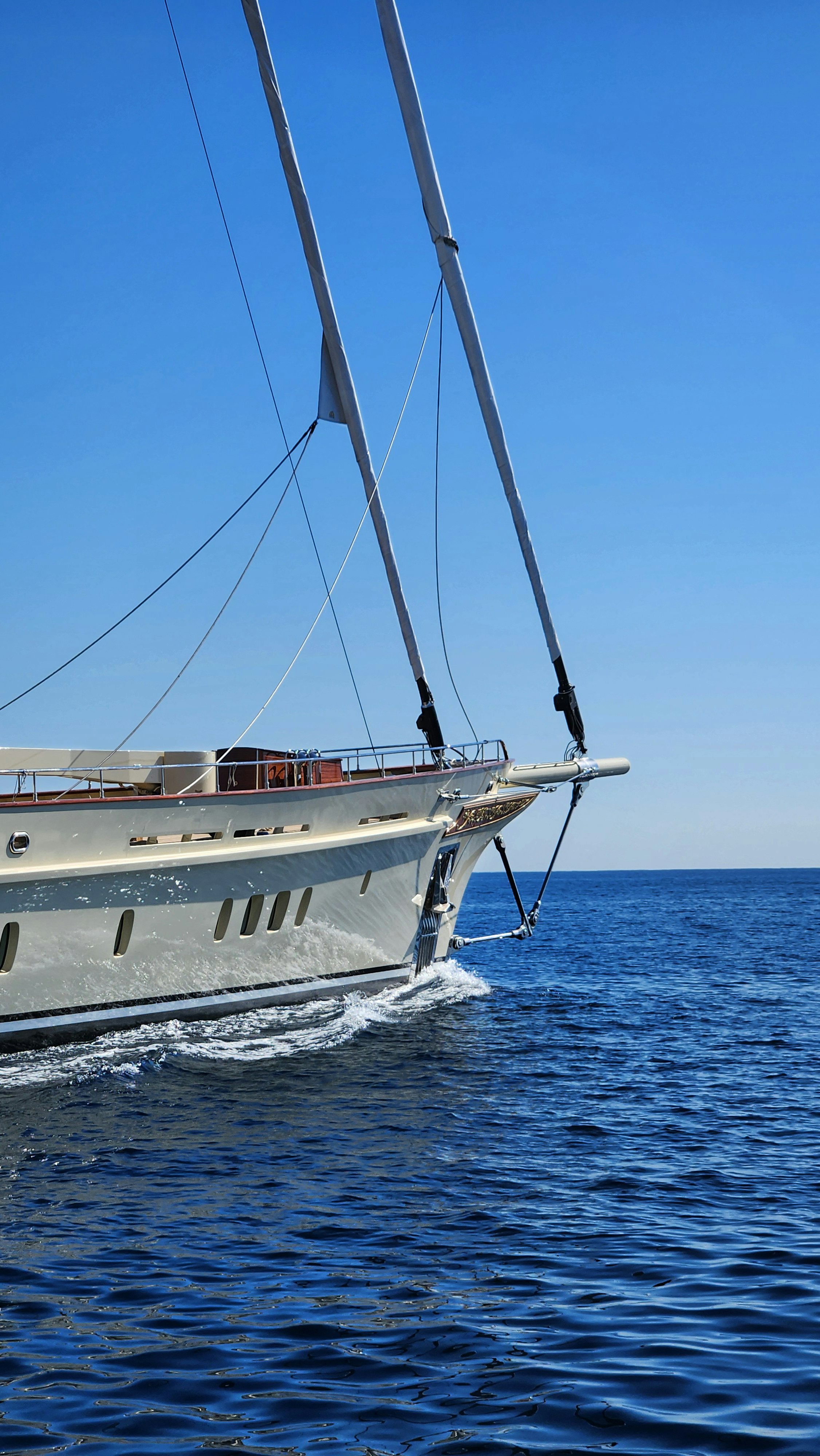 a sailboat on the water aboard SIMENA Yacht for Sale