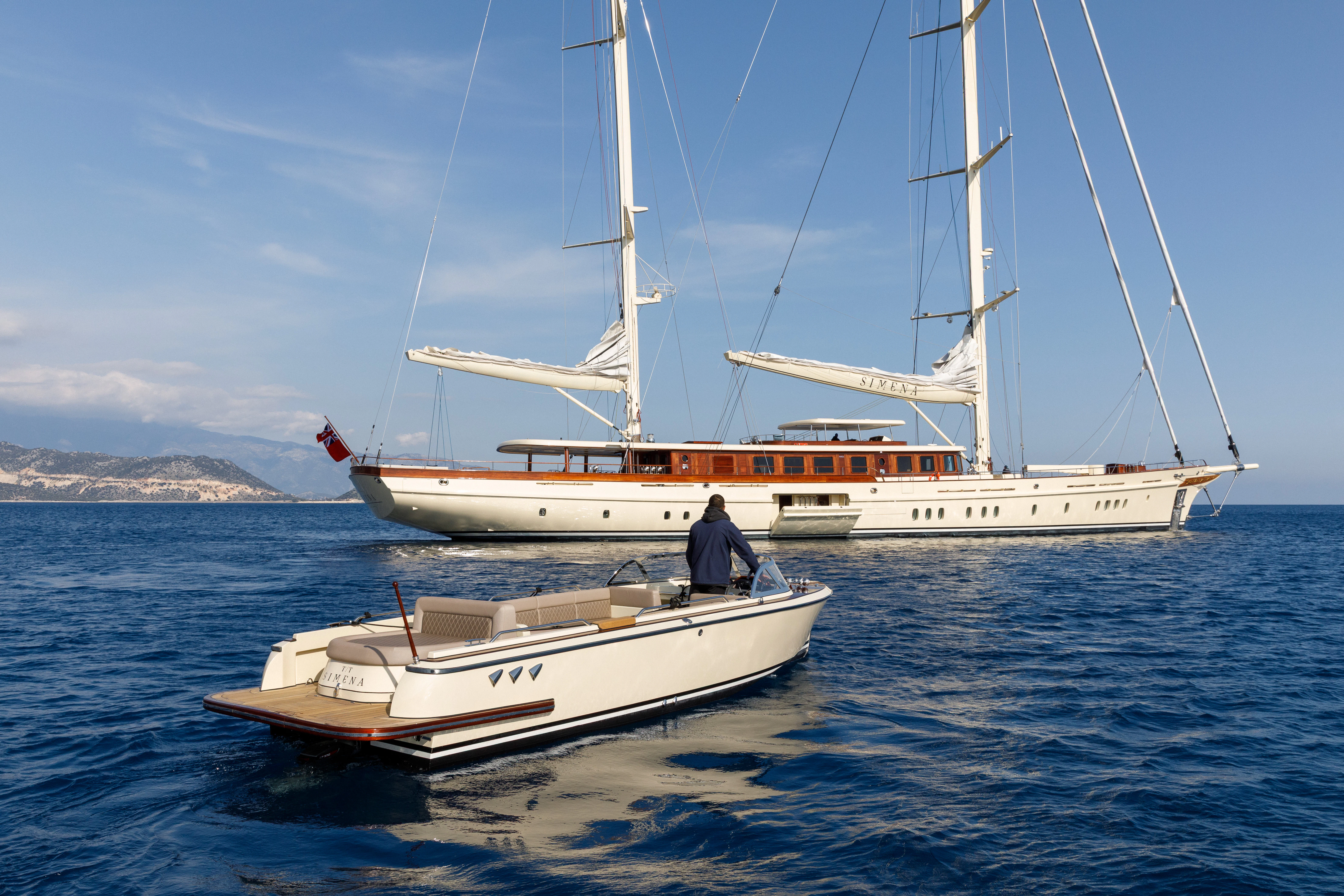 a boat on the water aboard SIMENA Yacht for Sale