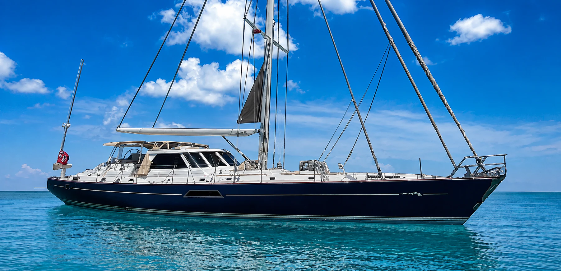 a boat in the water aboard MUSTANG Yacht for Sale