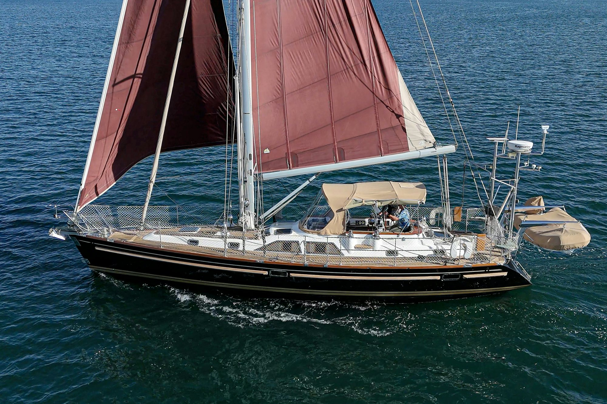 a sailboat on the water aboard FEATHER Yacht for Sale