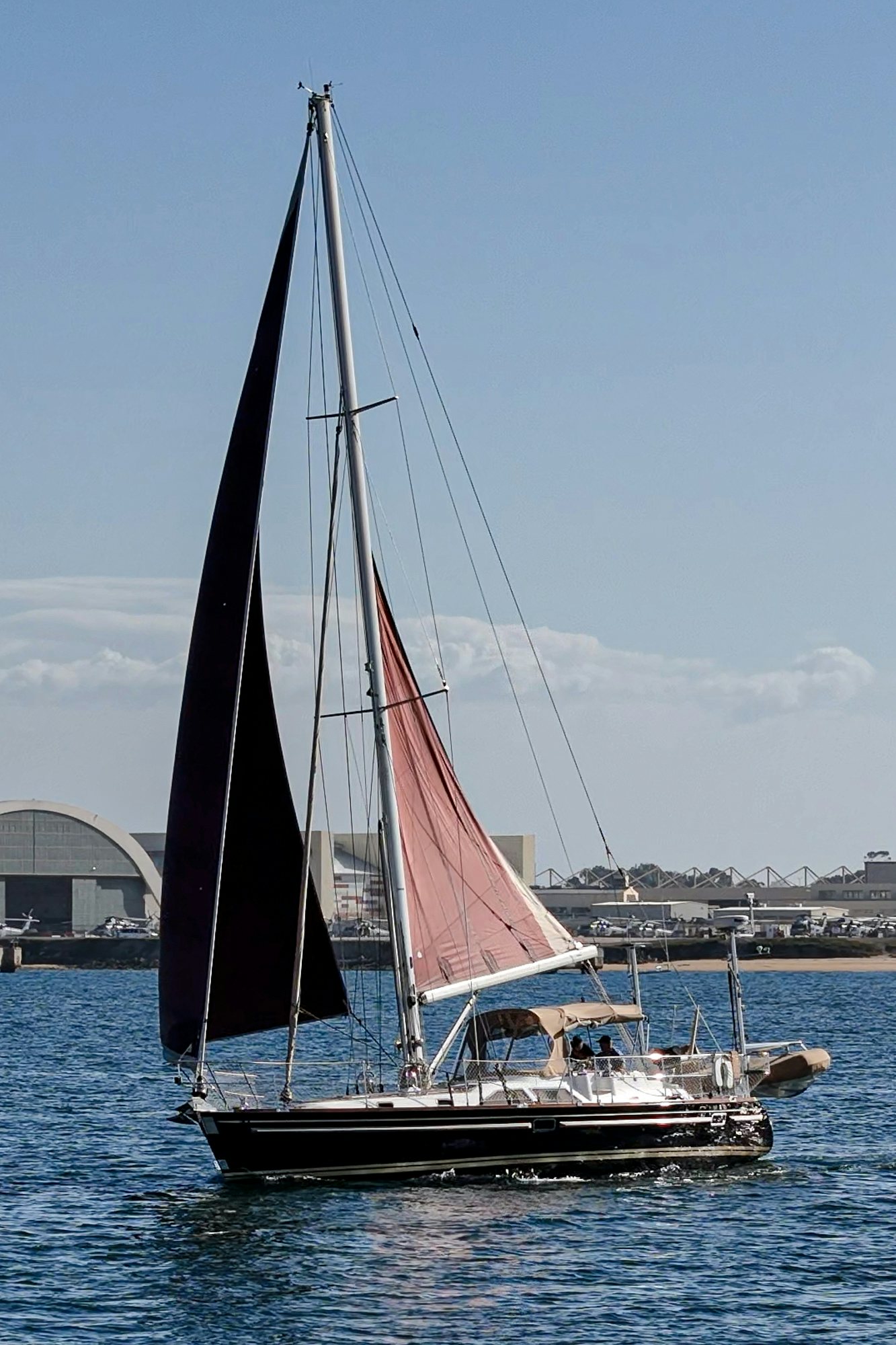 a sailboat in the water aboard FEATHER Yacht for Sale