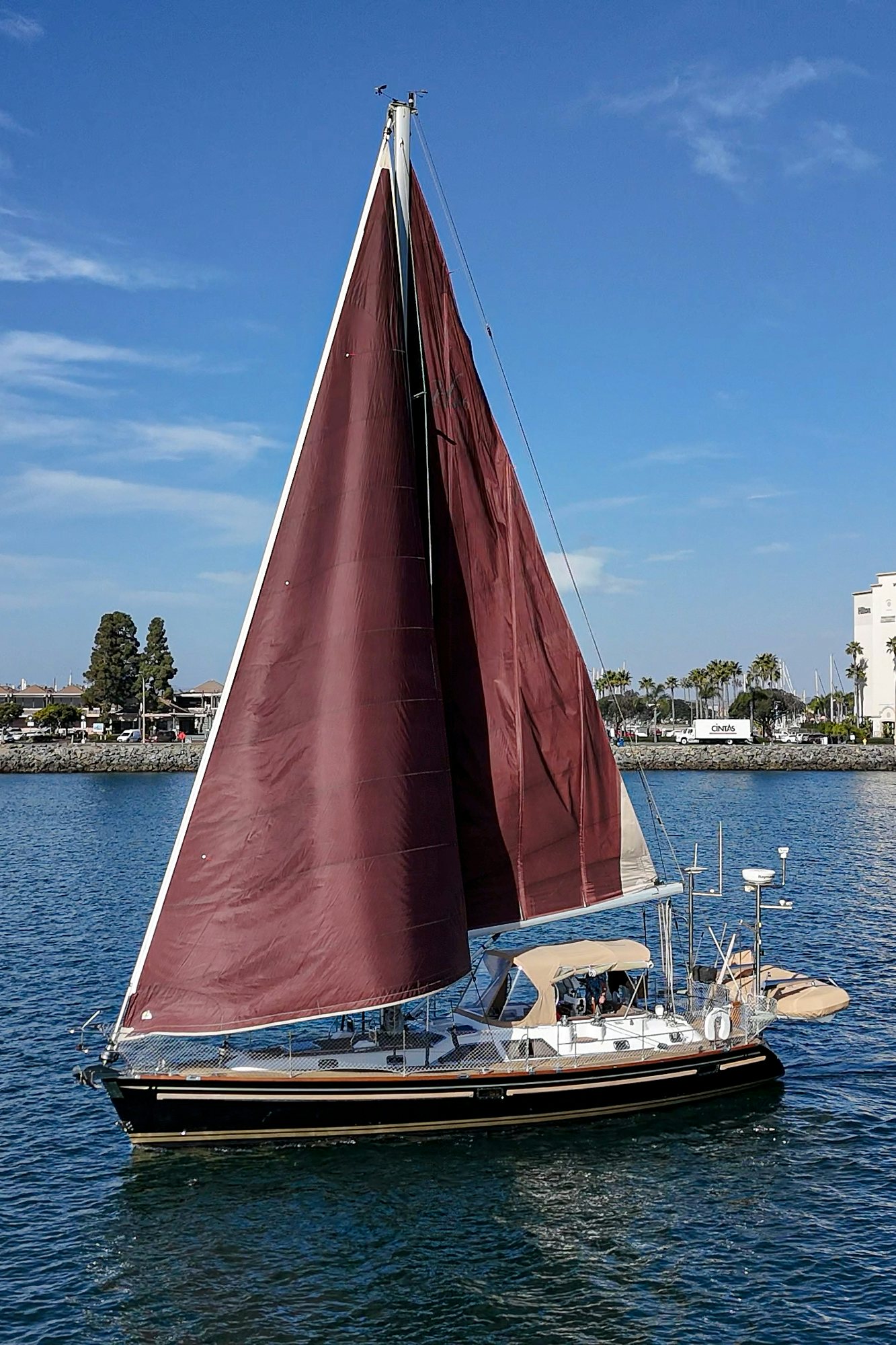 a sailboat on the water aboard FEATHER Yacht for Sale