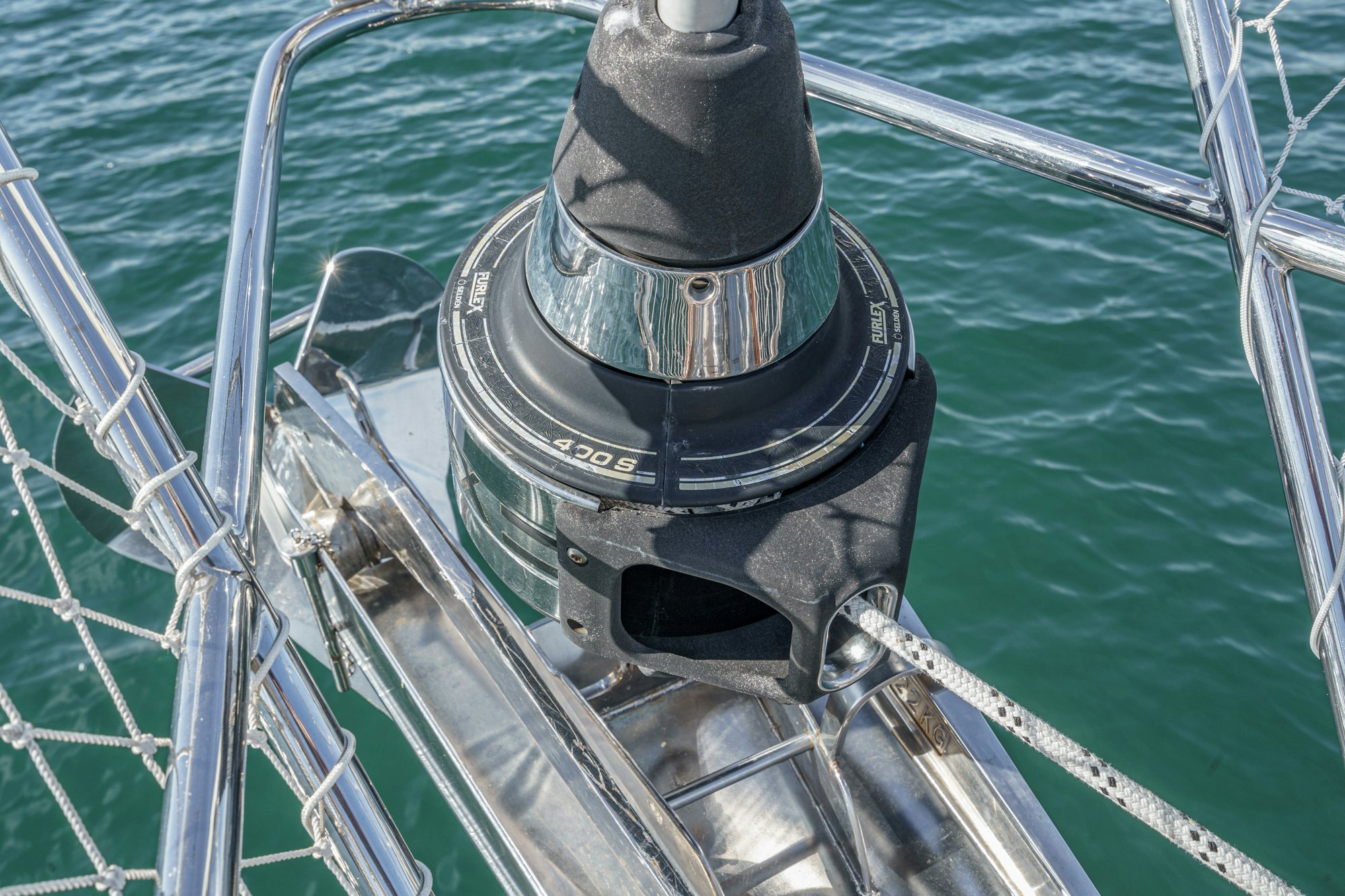 a boat with a metal platform aboard FEATHER Yacht for Sale