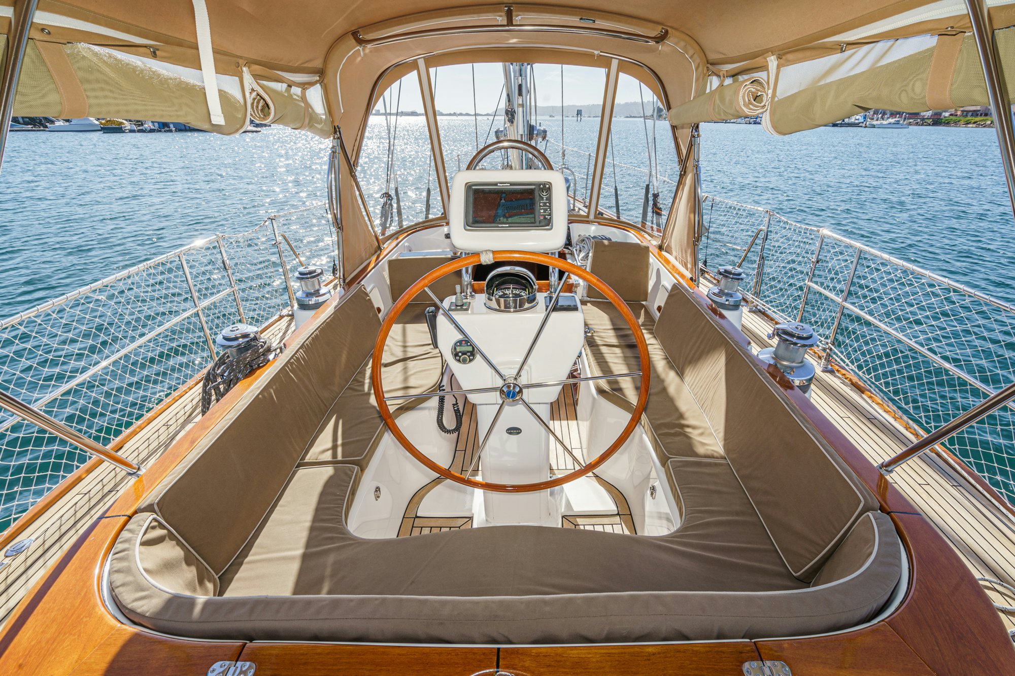 the inside of a boat aboard FEATHER Yacht for Sale