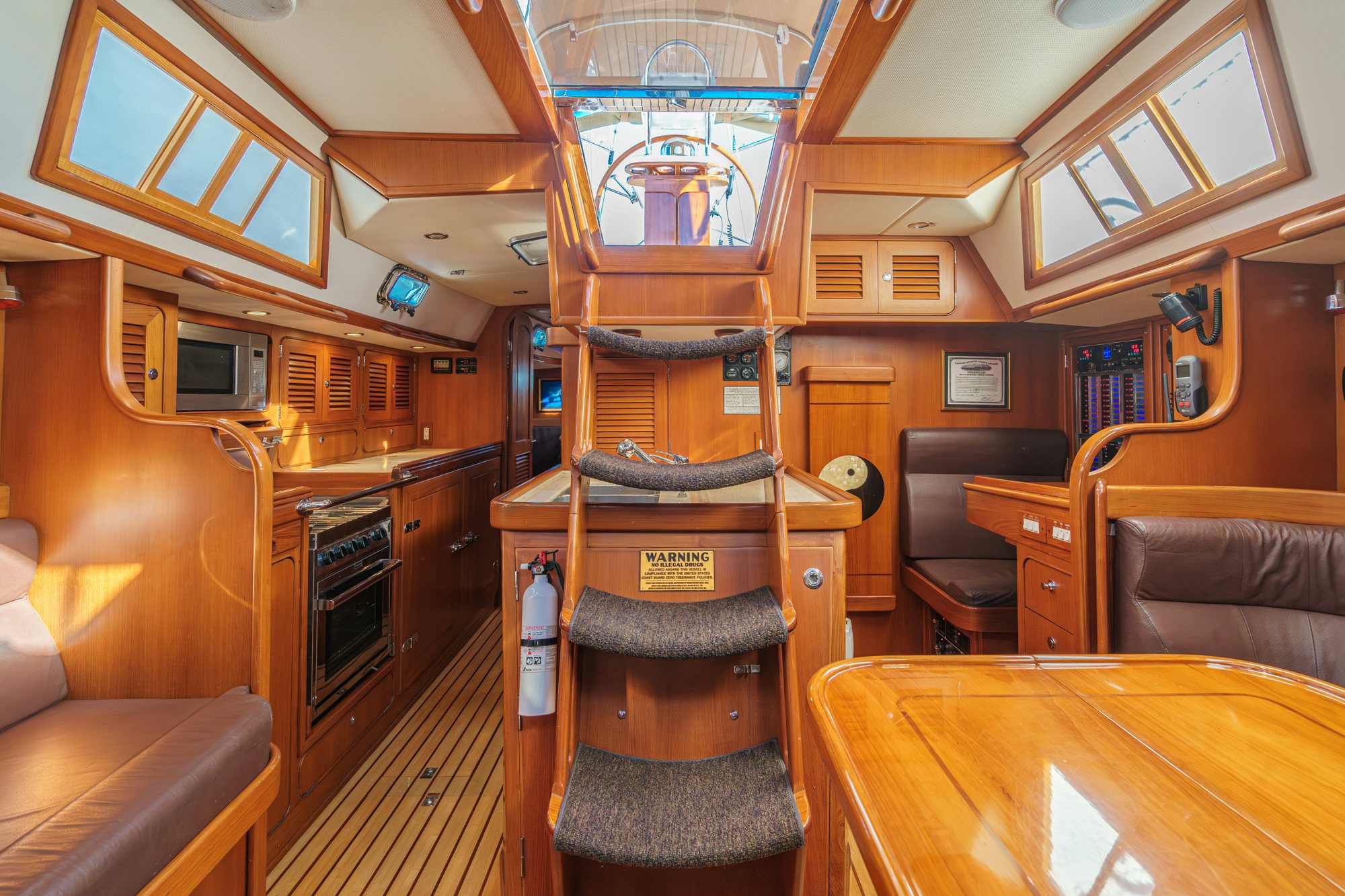 inside of a cabin aboard FEATHER Yacht for Sale