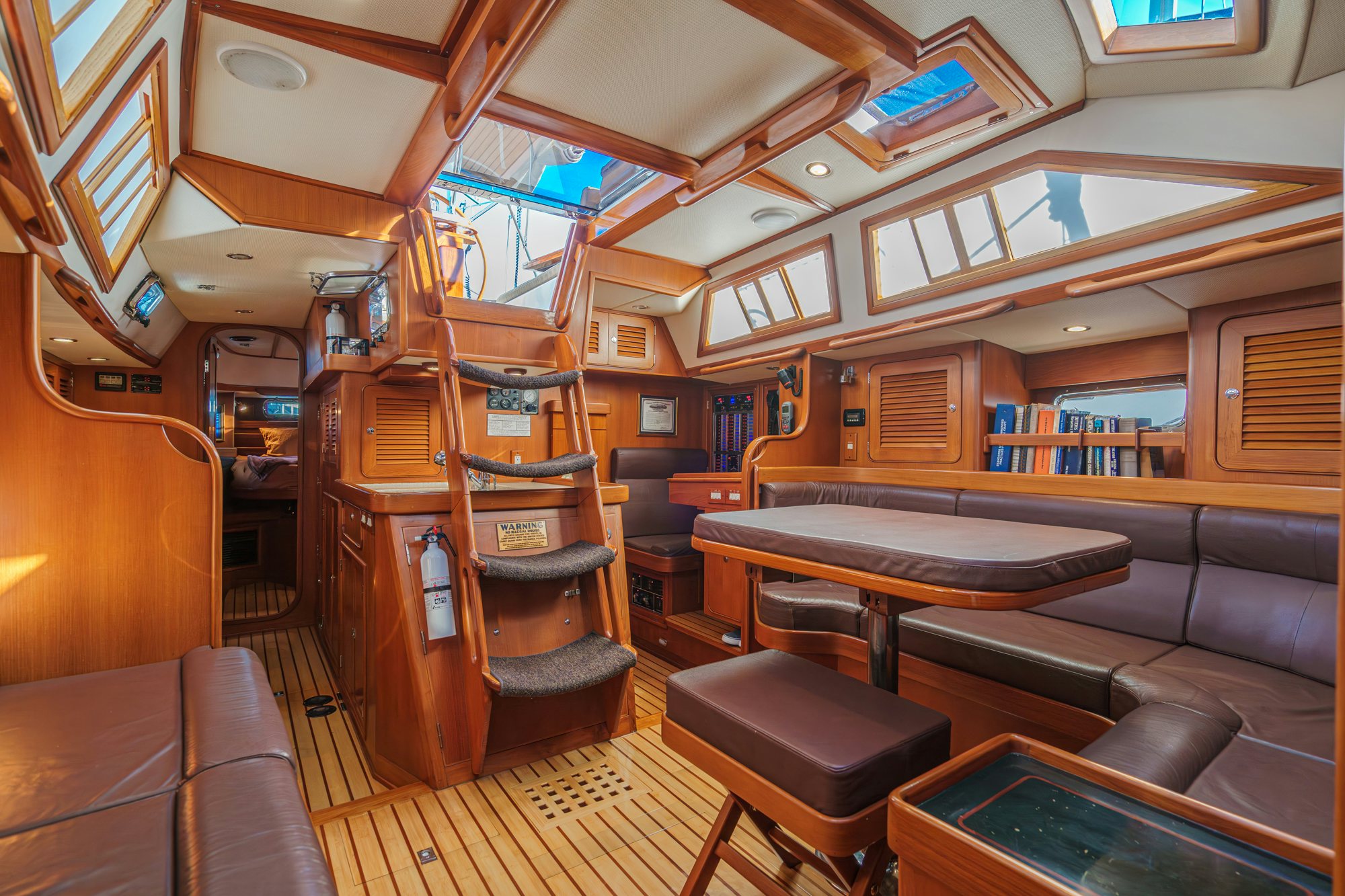 inside of a train aboard FEATHER Yacht for Sale
