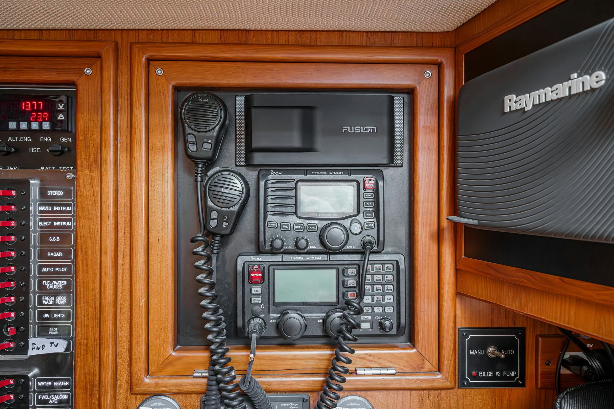 a radio and a radio aboard FEATHER Yacht for Sale