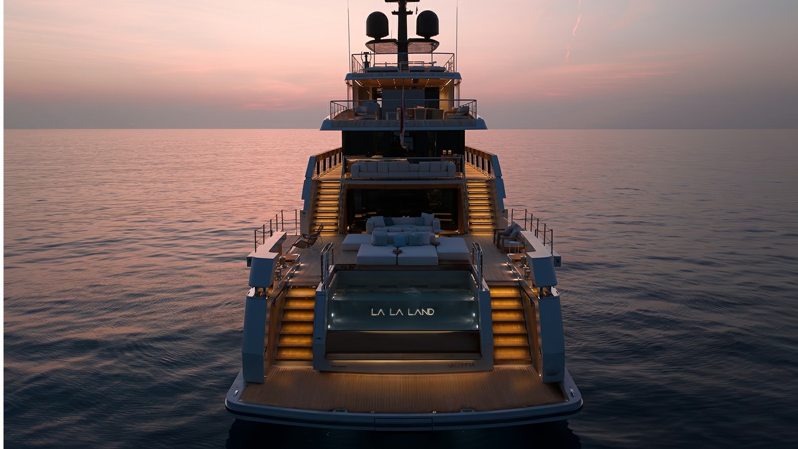 a boat in the water aboard LA LA LAND Yacht for Charter
