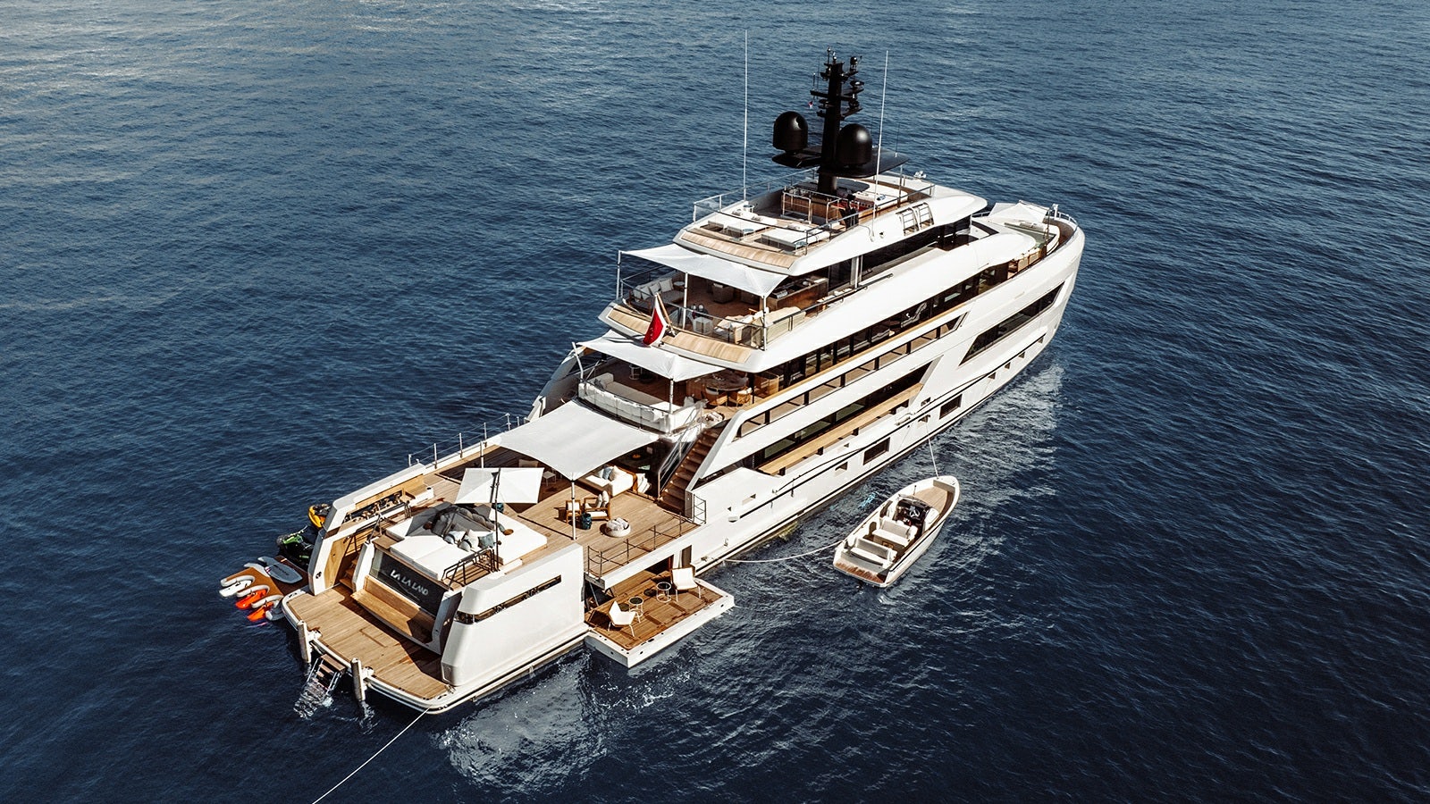 a ship on the water aboard LA LA LAND Yacht for Charter