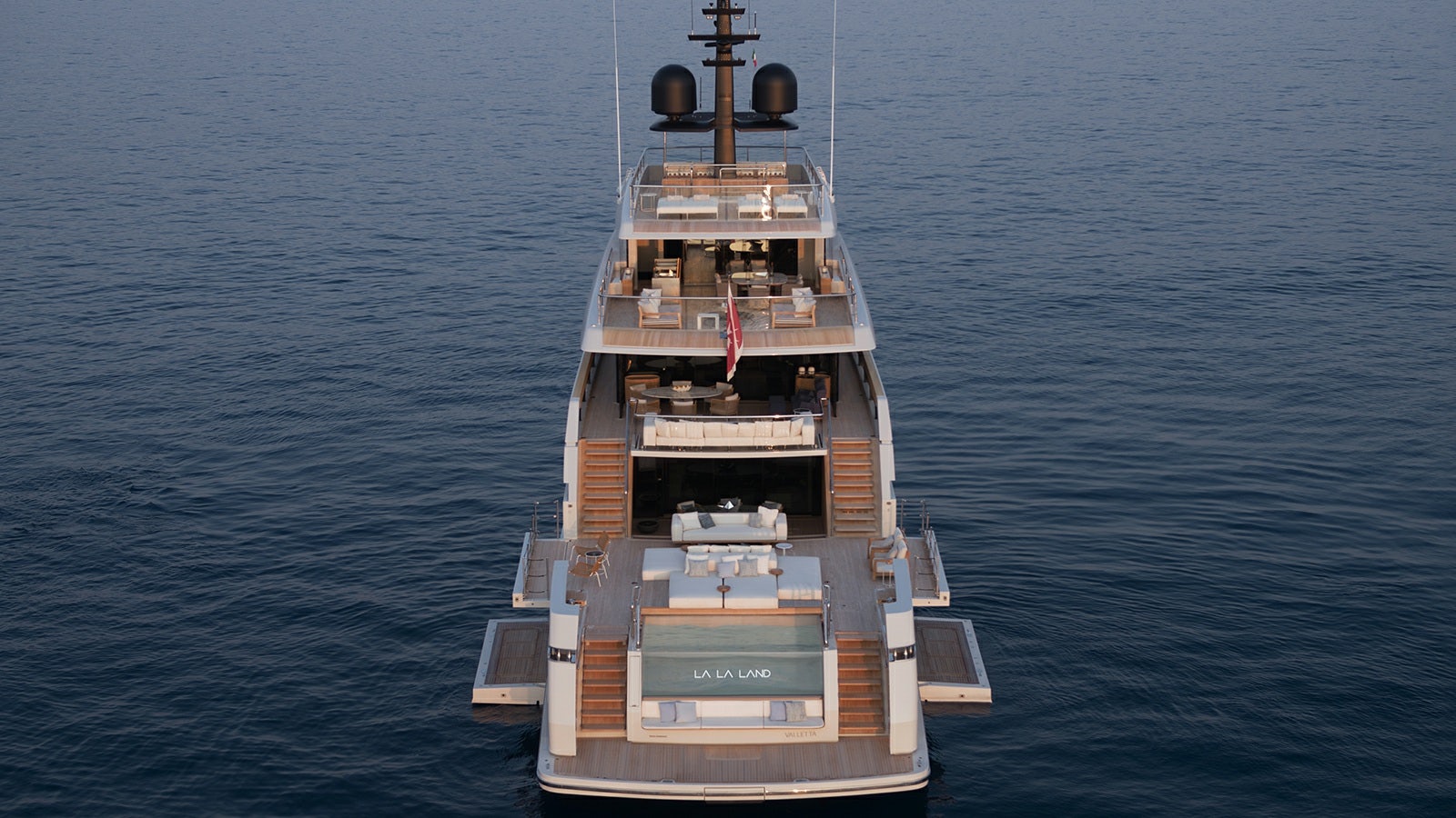 a ship in the water aboard LA LA LAND Yacht for Charter