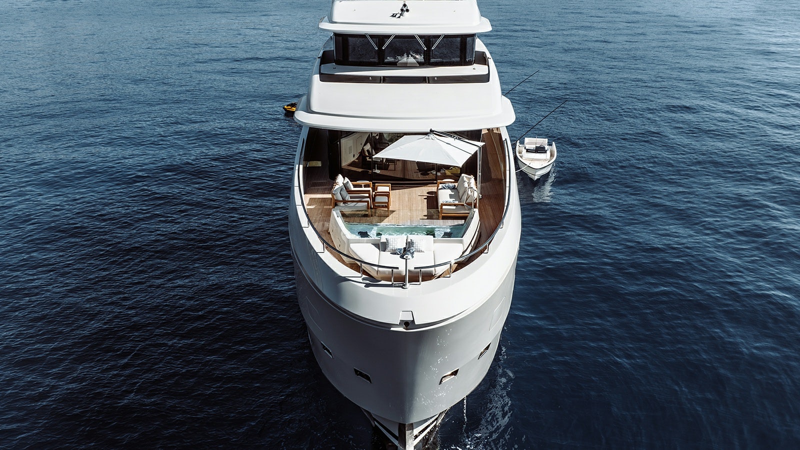 a boat in the water aboard LA LA LAND Yacht for Charter