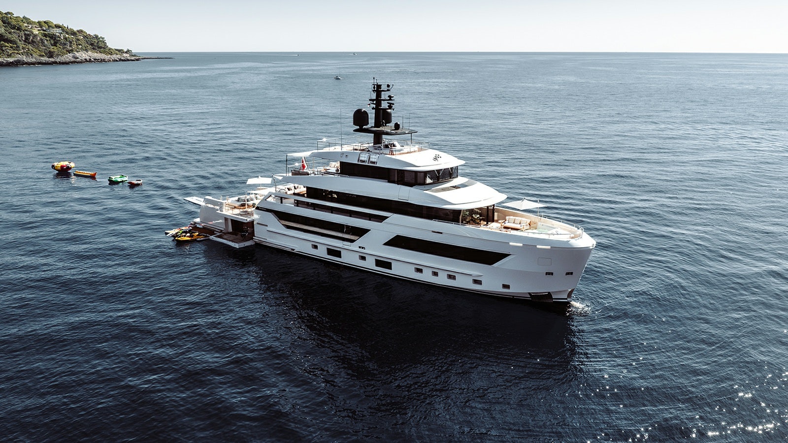 a boat in the water aboard LA LA LAND Yacht for Charter