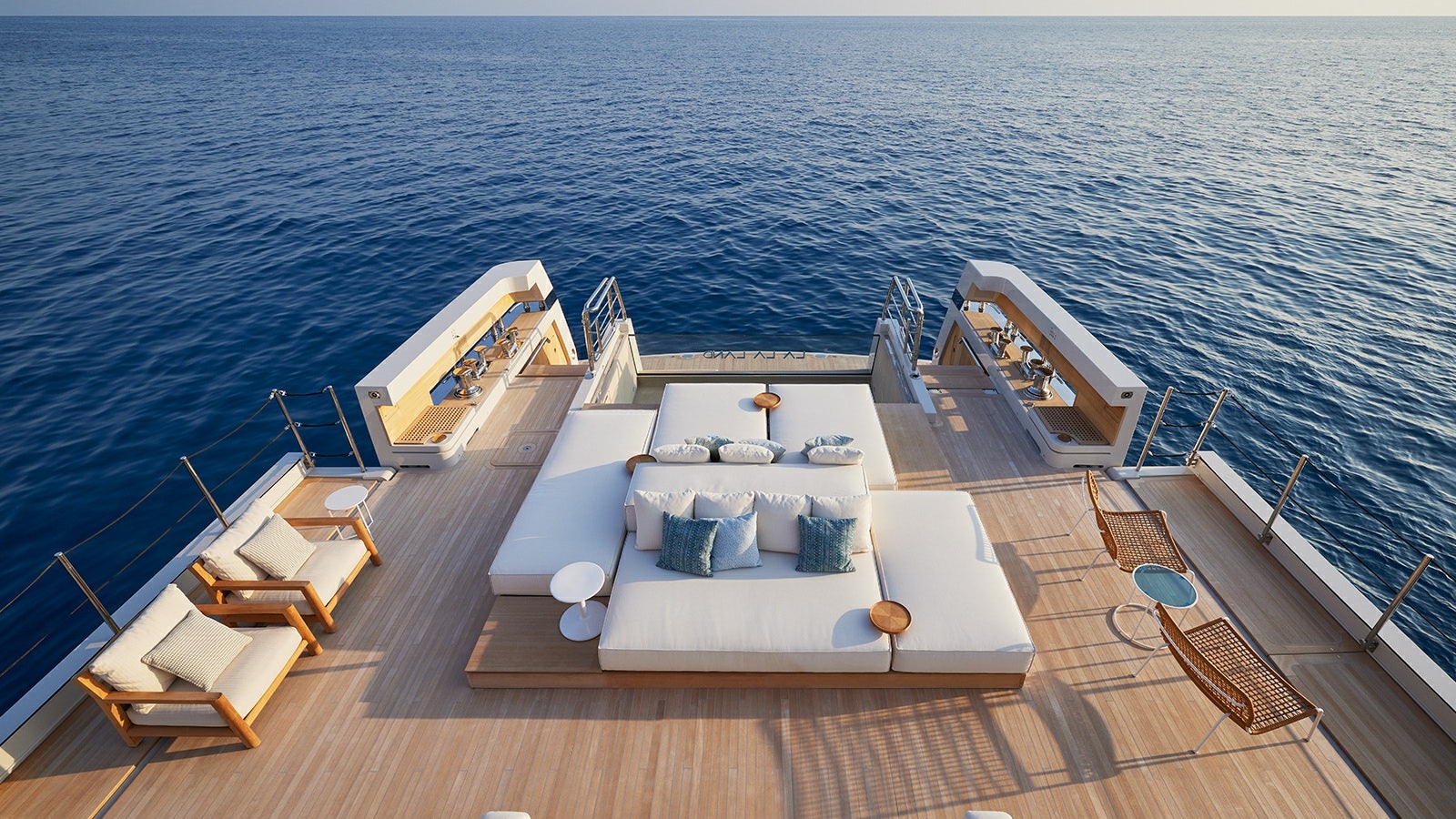 a boat on the water aboard LA LA LAND Yacht for Charter