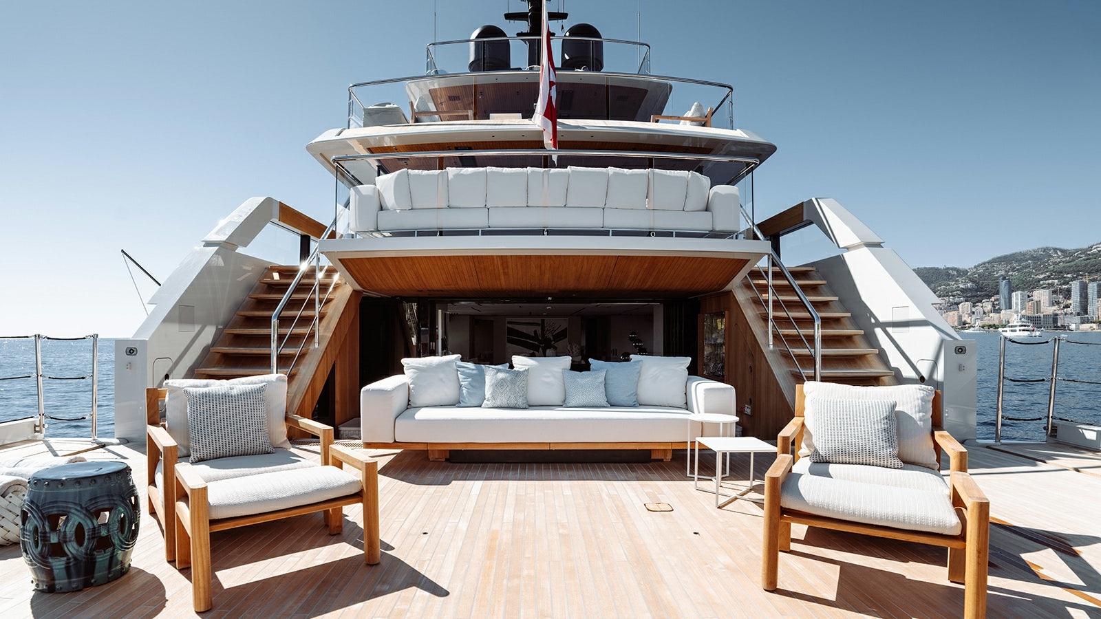 a boat on a boat aboard LA LA LAND Yacht for Charter