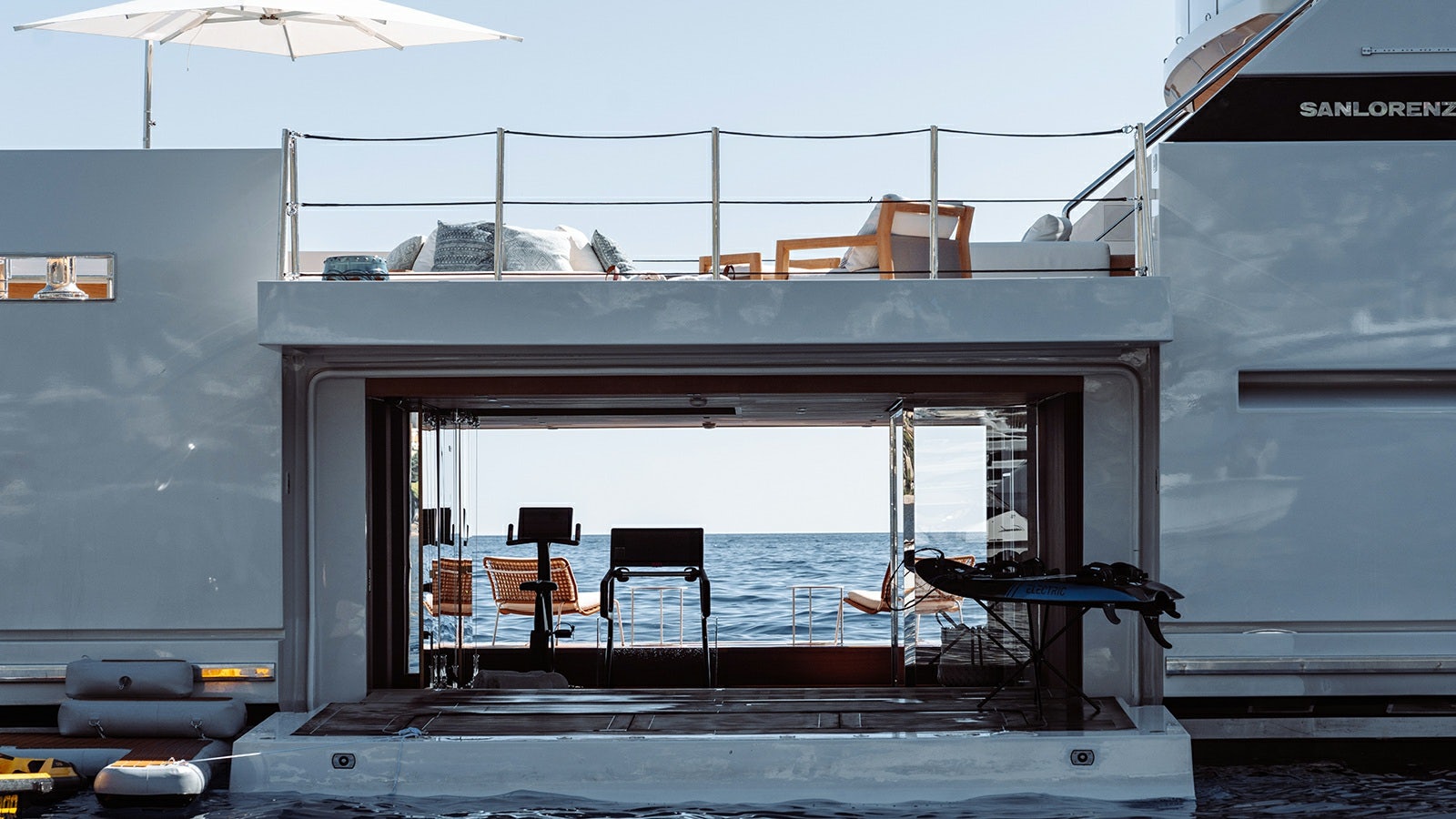 a boat on the water aboard LA LA LAND Yacht for Charter