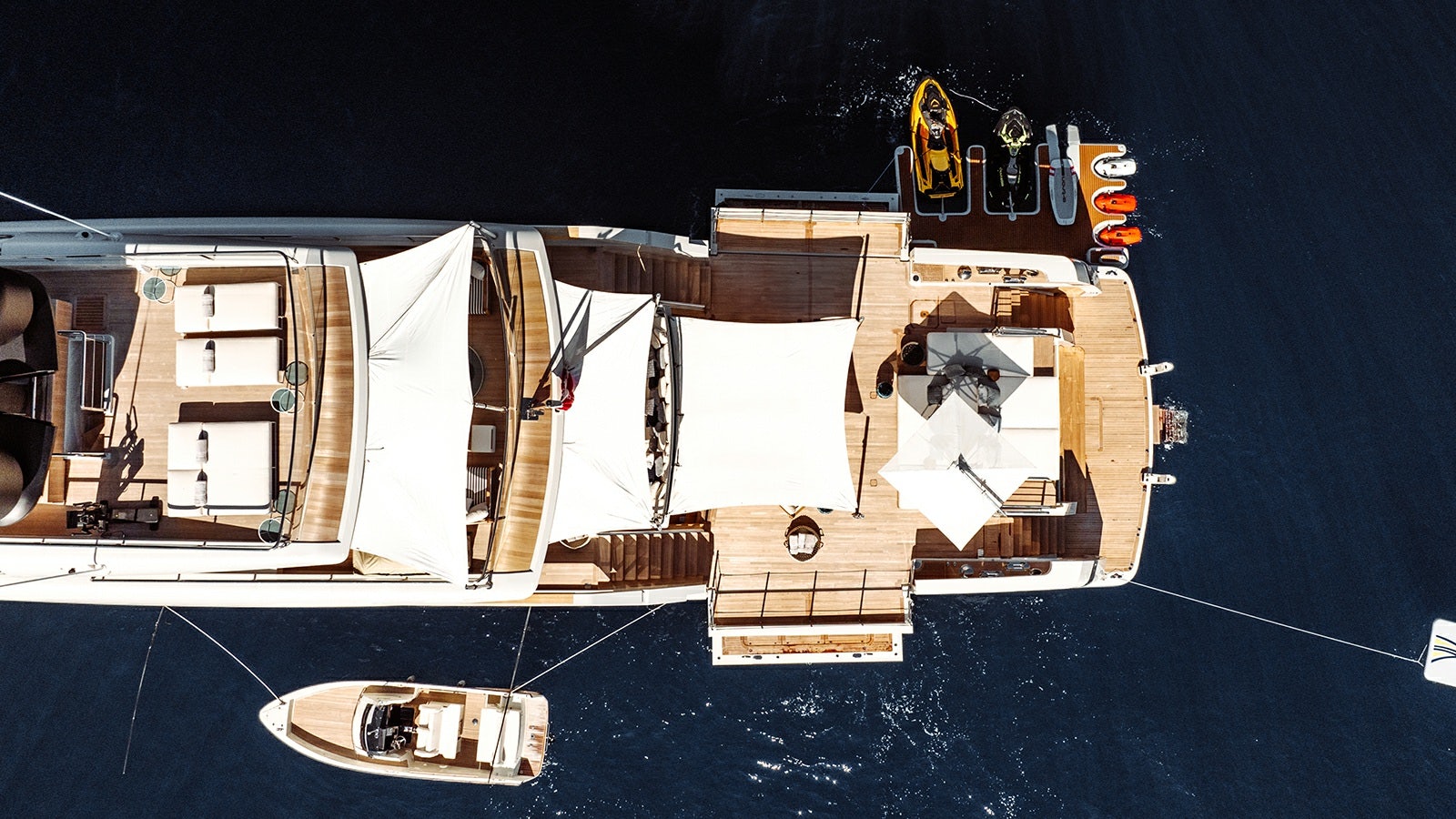 a satellite view of a planet aboard LA LA LAND Yacht for Charter