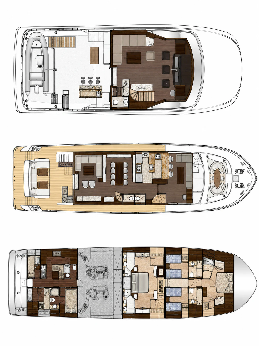 diagram, engineering drawing aboard CHINDON Yacht for Sale