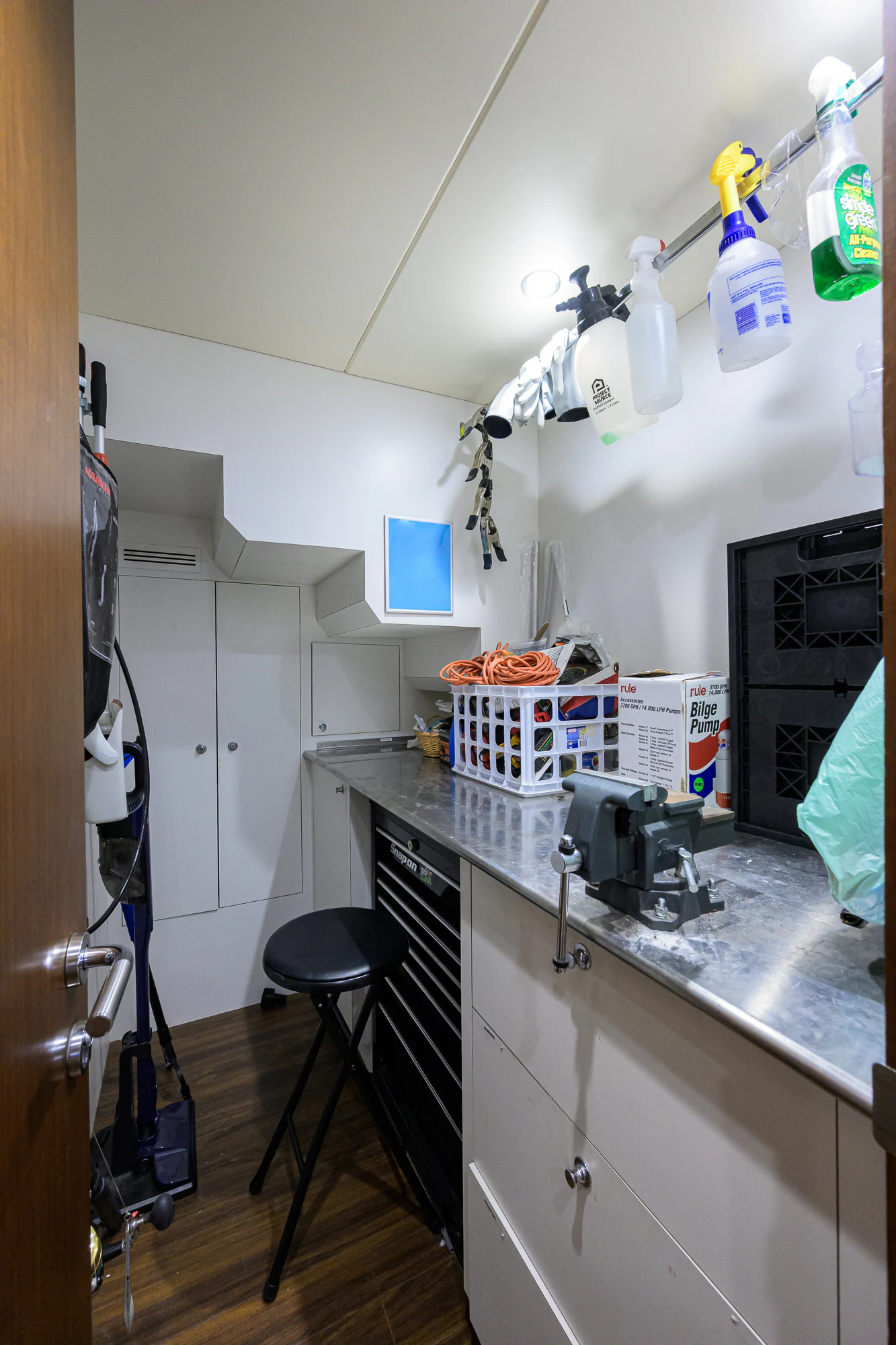 a kitchen with a countertop aboard CHINDON Yacht for Sale