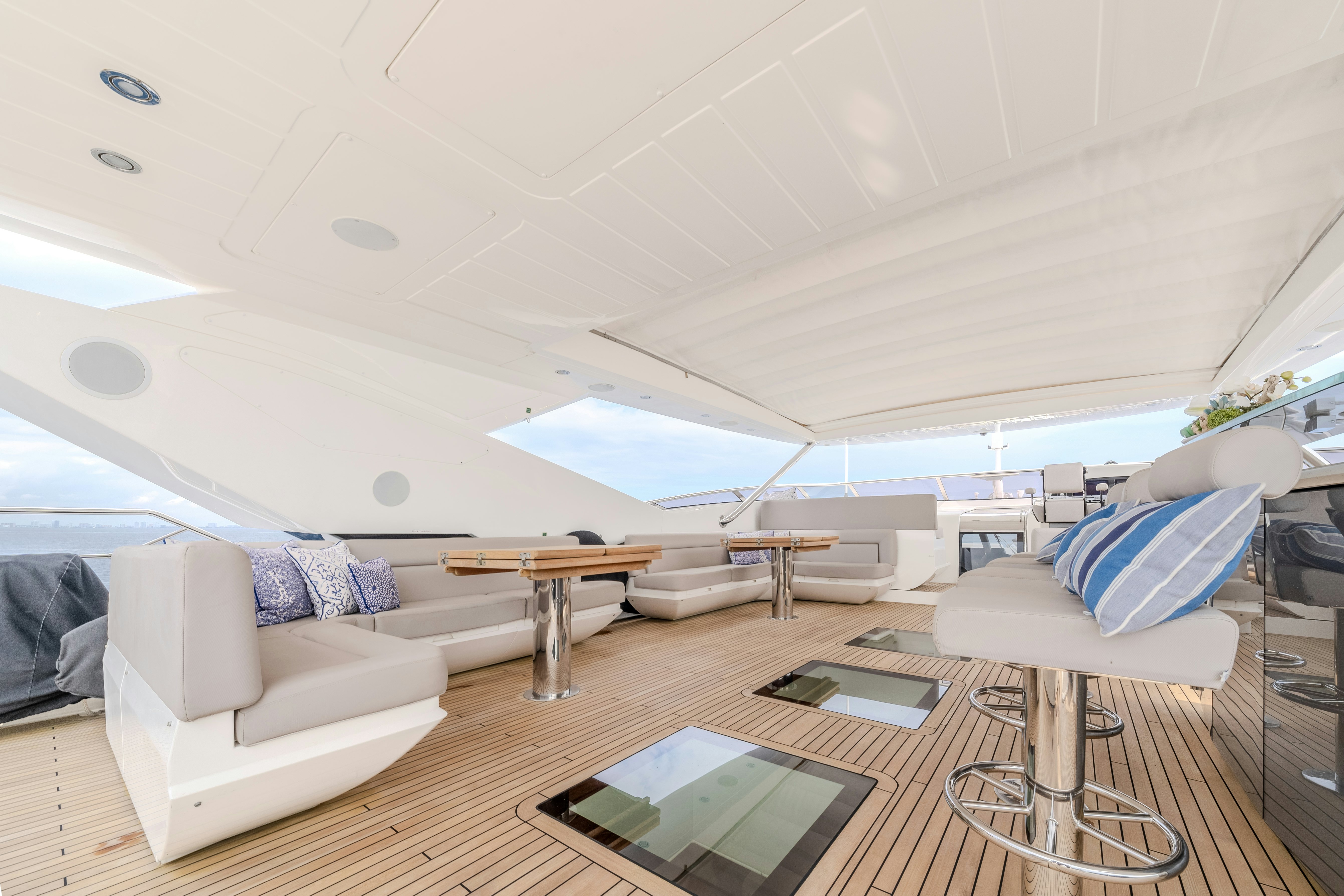 a room with a couch and a table aboard LOST BOYS Yacht for Sale