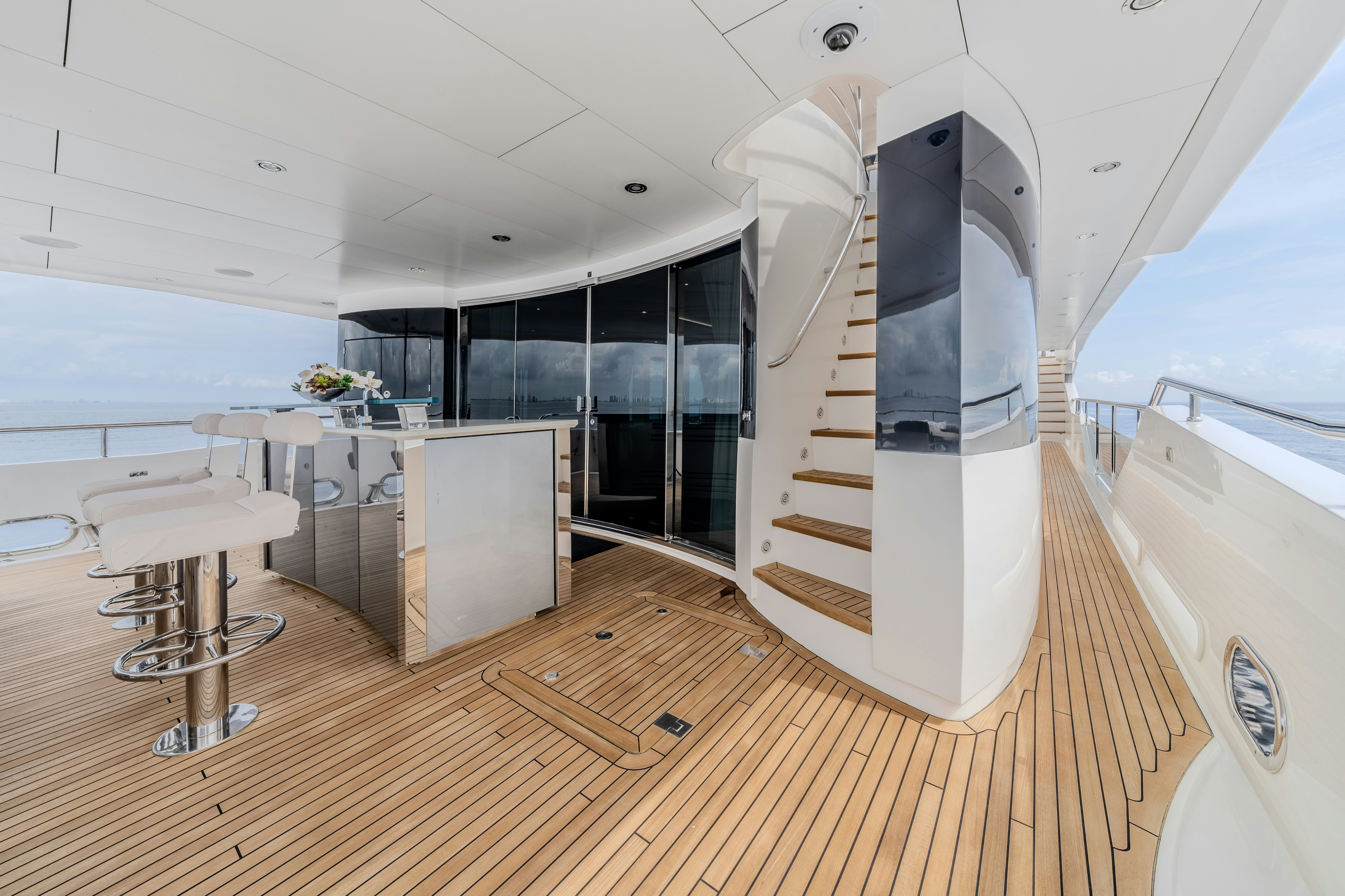 a room with a large white refrigerator aboard LOST BOYS Yacht for Sale