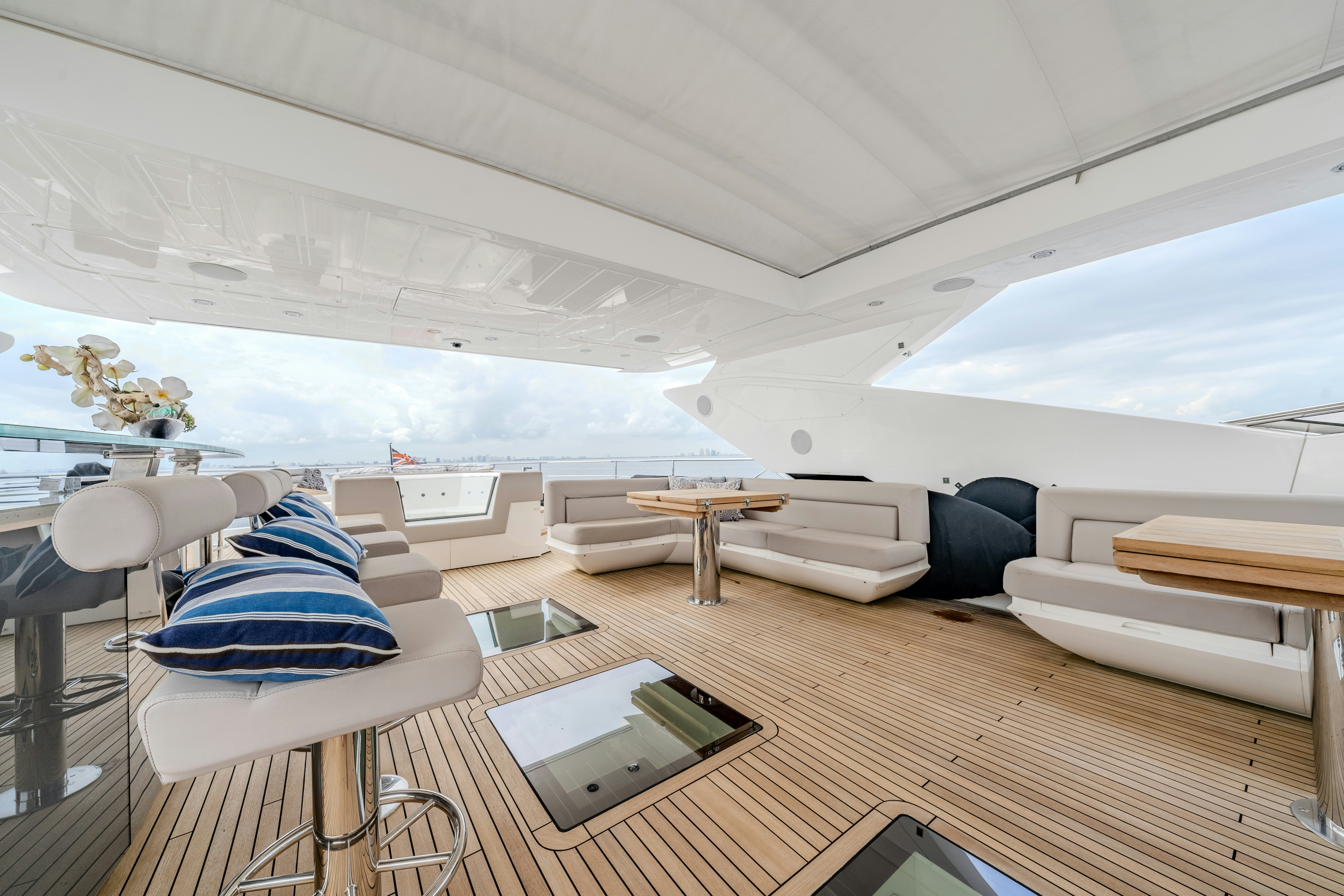 a room with a bed and a table aboard LOST BOYS Yacht for Sale