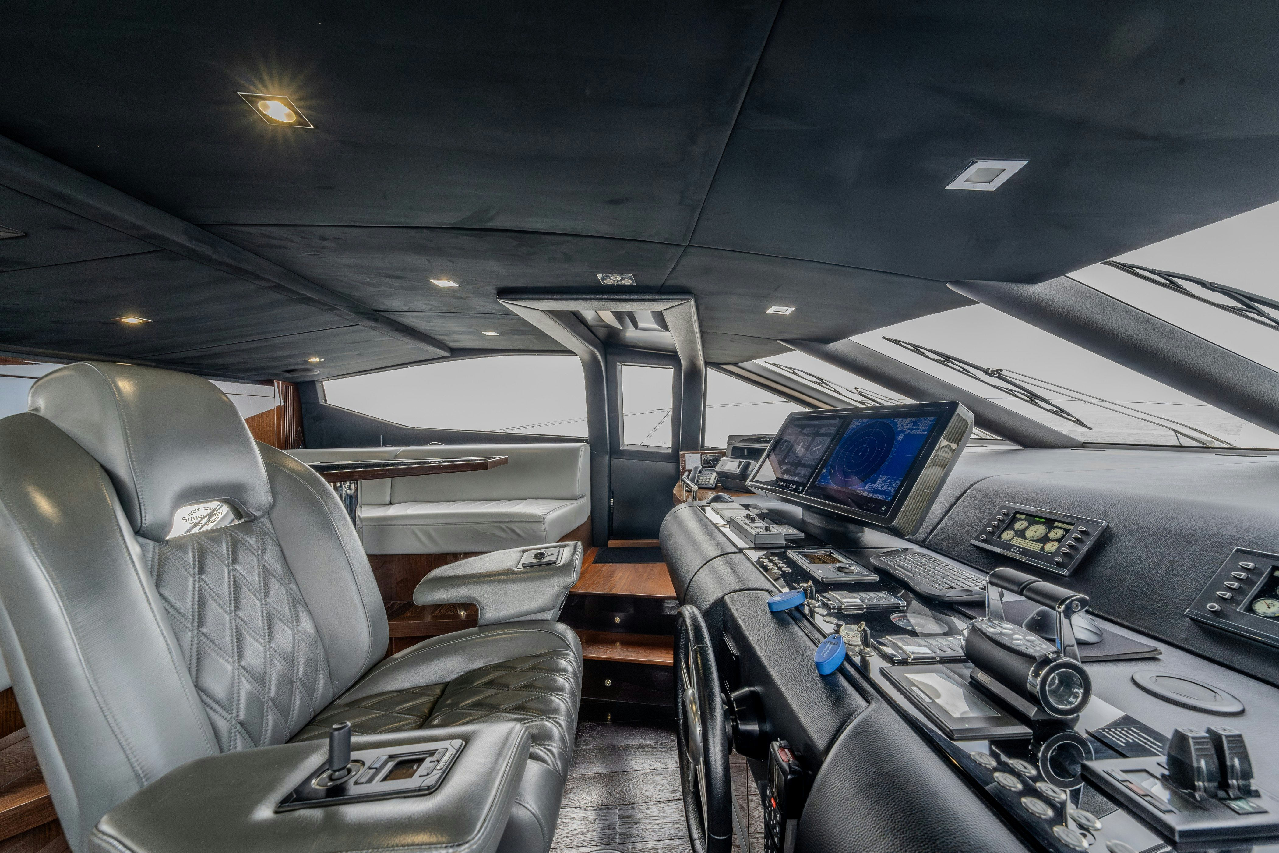 the inside of a vehicle aboard LOST BOYS Yacht for Sale