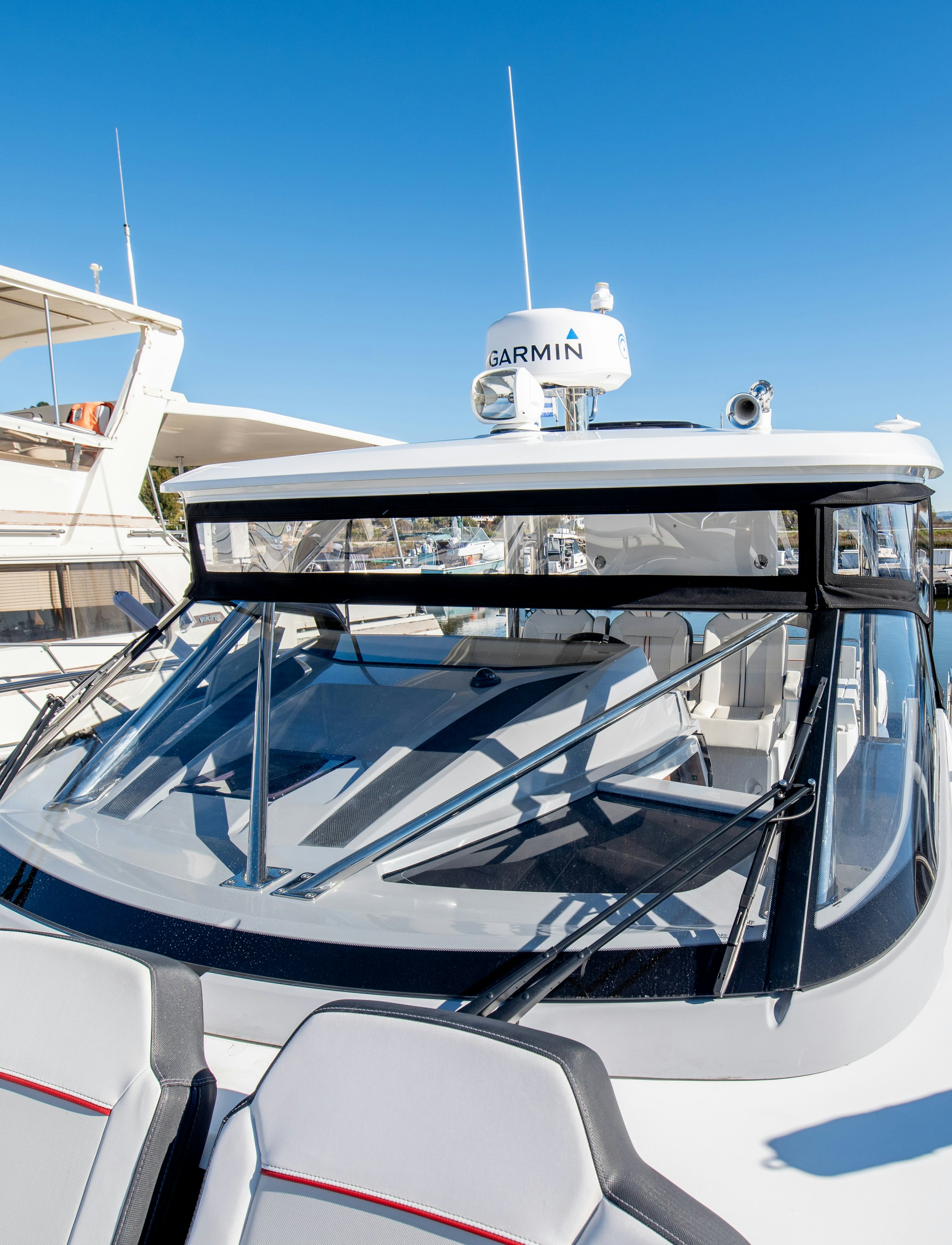 the front of a boat aboard NAUTI BRIGI GULL Yacht for Sale